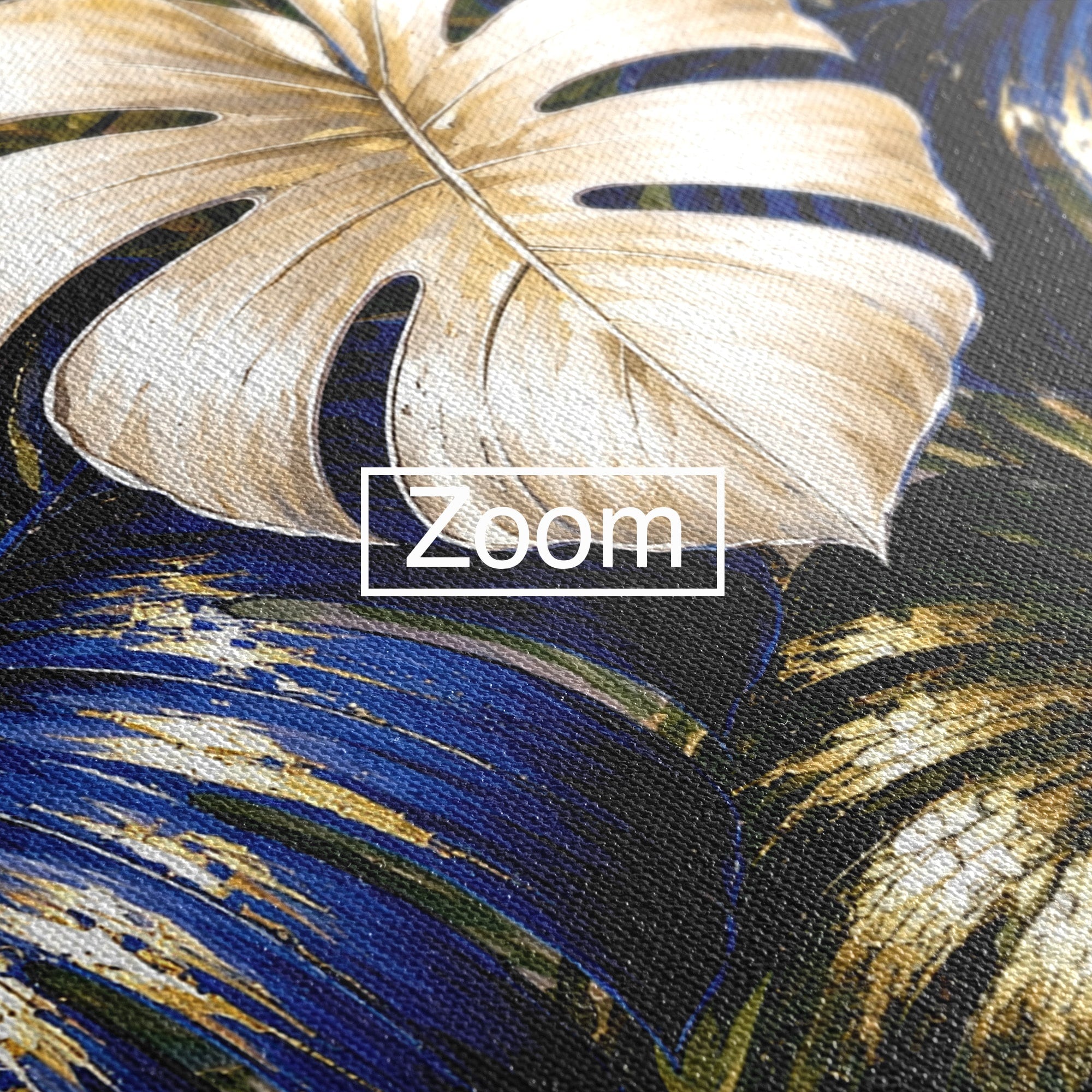 Tablou Canvas Premium LuxCanva® A1890, Frunze Tropicale Luxuriante, Frunze, Tropical, Natura, Exotic, Living, Culori Vibrante