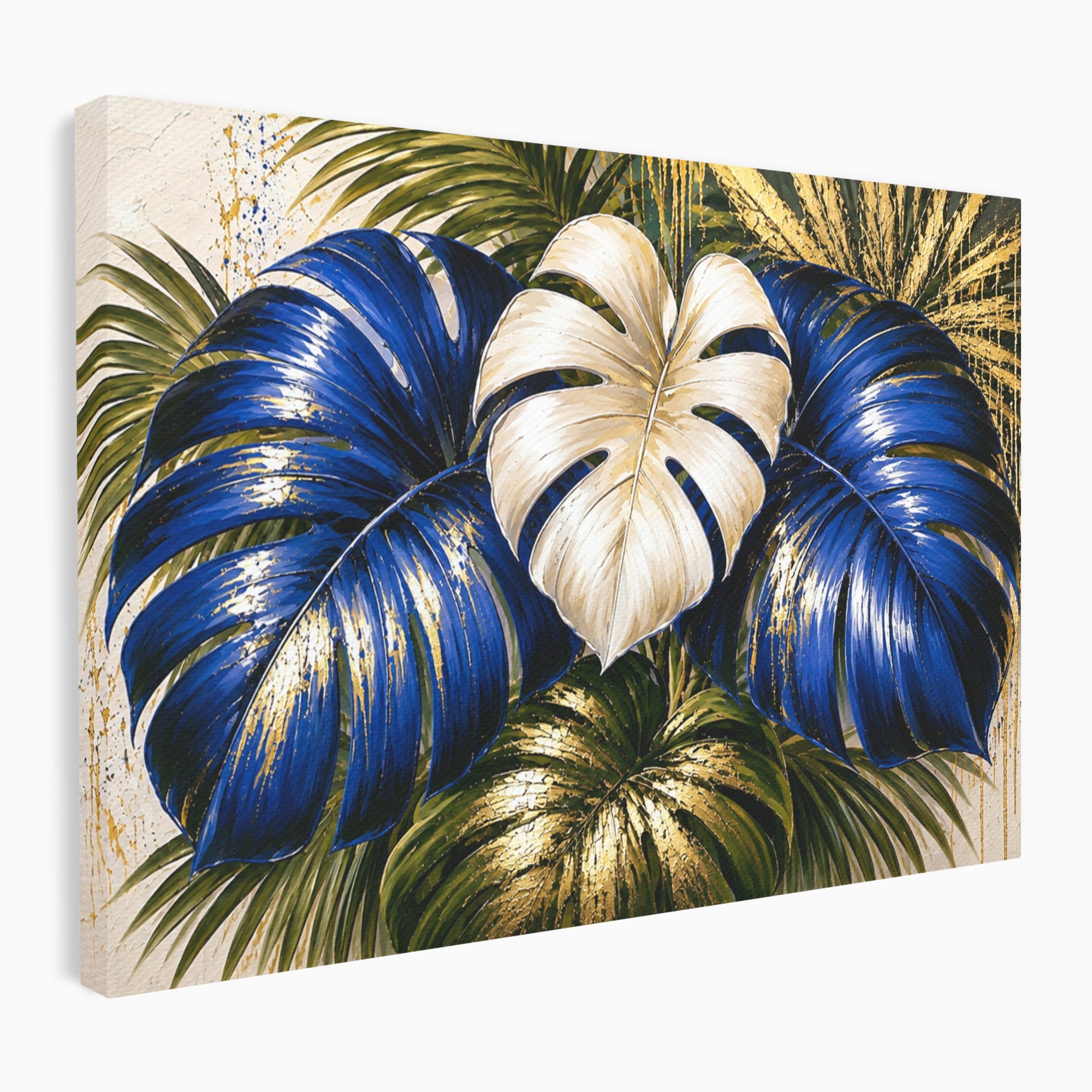 Tablou Canvas Premium LuxCanva® A1890, Frunze Tropicale Luxuriante, Frunze, Tropical, Natura, Exotic, Living, Culori Vibrante