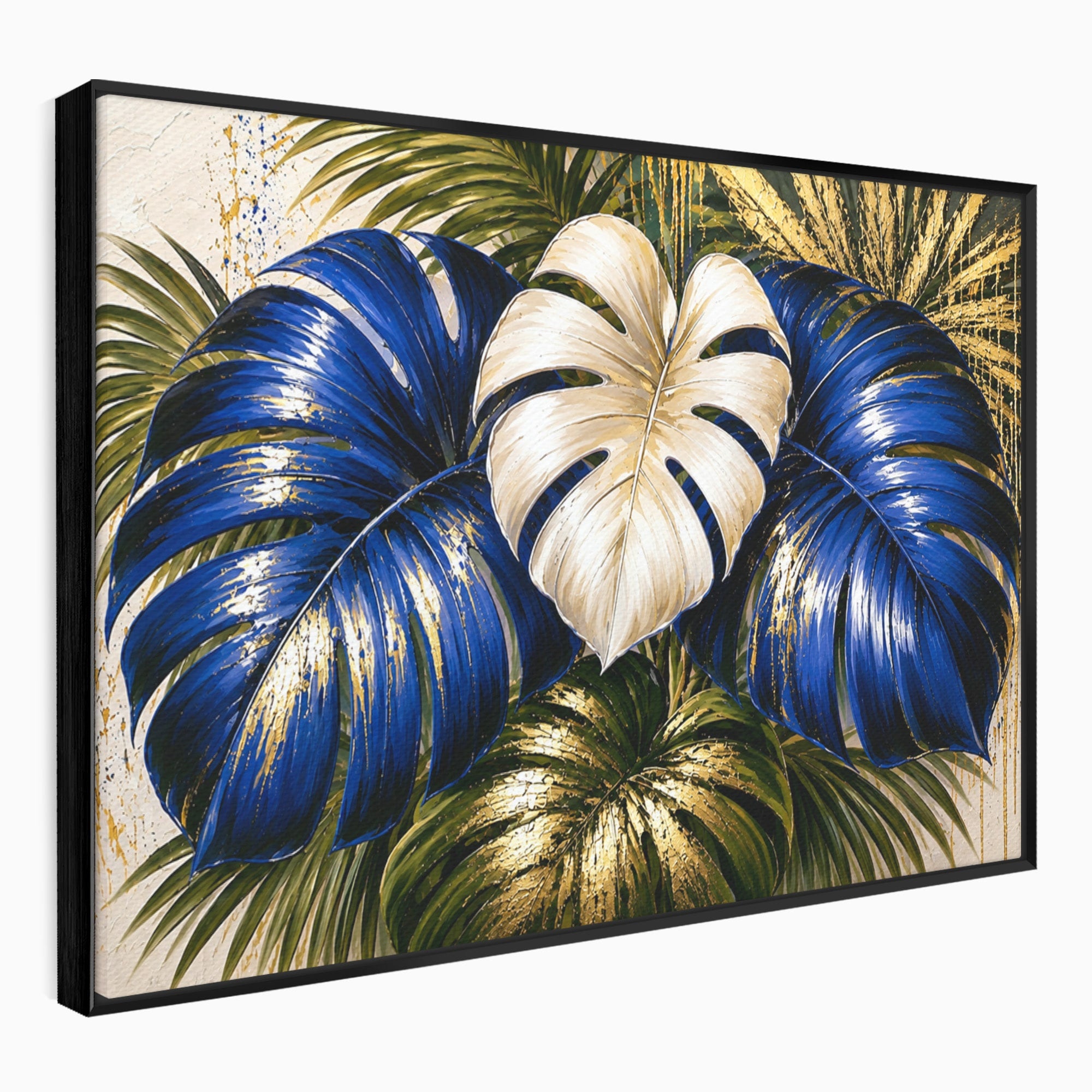 Tablou Canvas Premium LuxCanva® A1890, Frunze Tropicale Luxuriante, Frunze, Tropical, Natura, Exotic, Living, Culori Vibrante