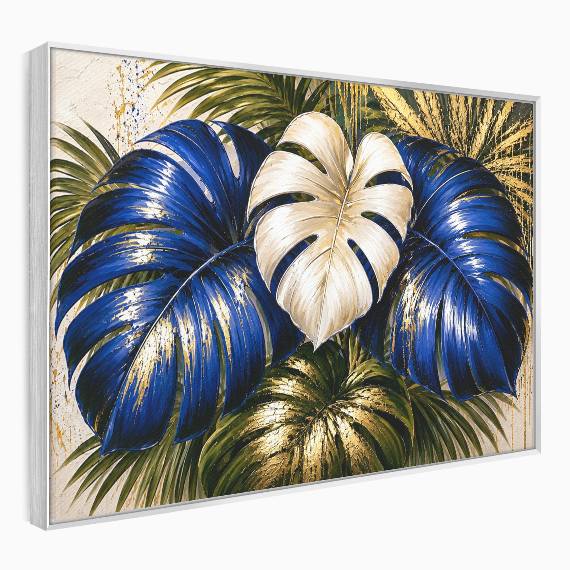 Tablou Canvas Premium LuxCanva® A1890, Frunze Tropicale Luxuriante, Frunze, Tropical, Natura, Exotic, Living, Culori Vibrante