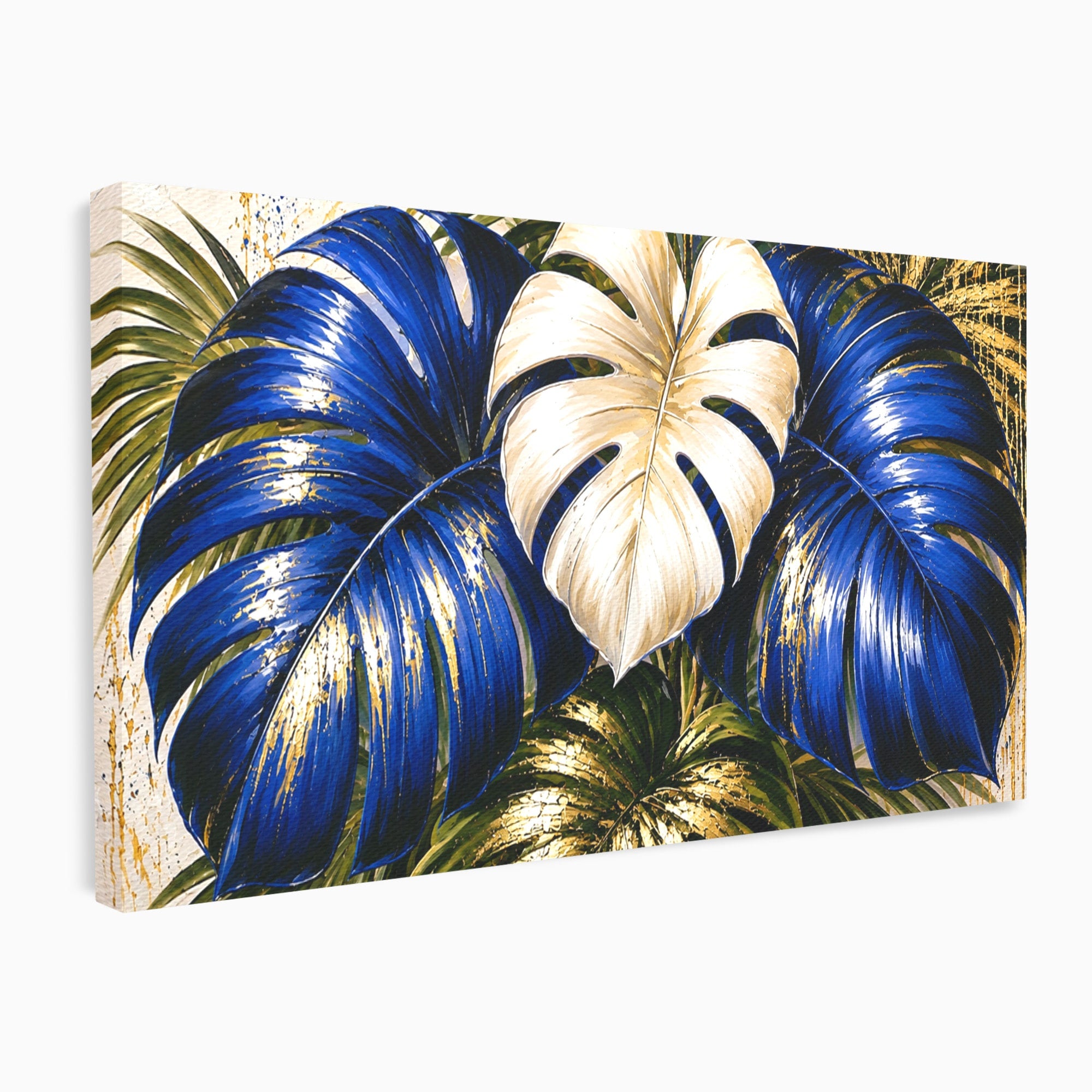 Tablou Canvas Premium LuxCanva® A1890, Frunze Tropicale Luxuriante, Frunze, Tropical, Natura, Exotic, Living, Culori Vibrante