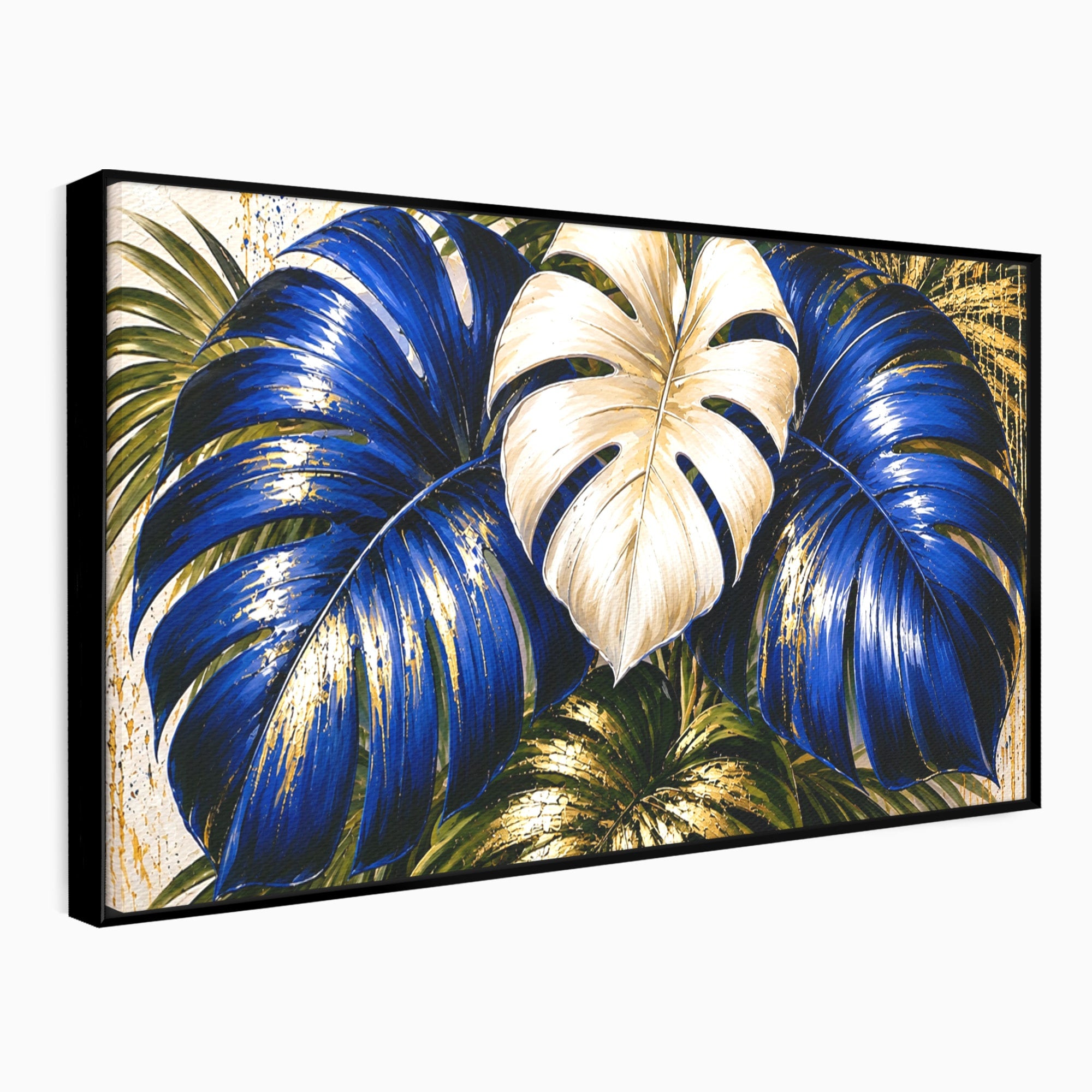 Tablou Canvas Premium LuxCanva® A1890, Frunze Tropicale Luxuriante, Frunze, Tropical, Natura, Exotic, Living, Culori Vibrante
