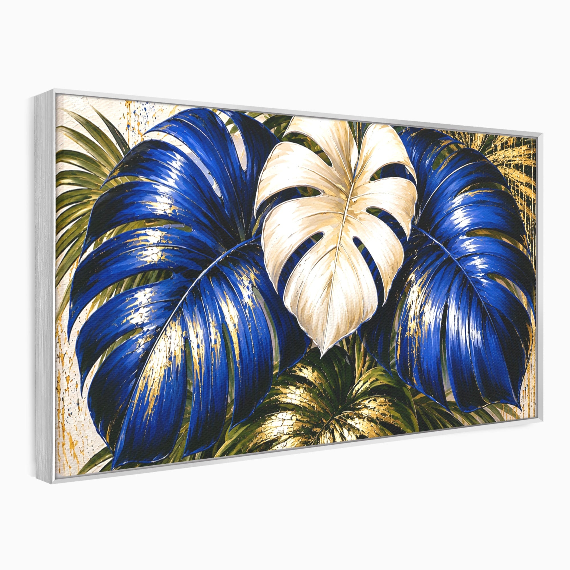 Tablou Canvas Premium LuxCanva® A1890, Frunze Tropicale Luxuriante, Frunze, Tropical, Natura, Exotic, Living, Culori Vibrante
