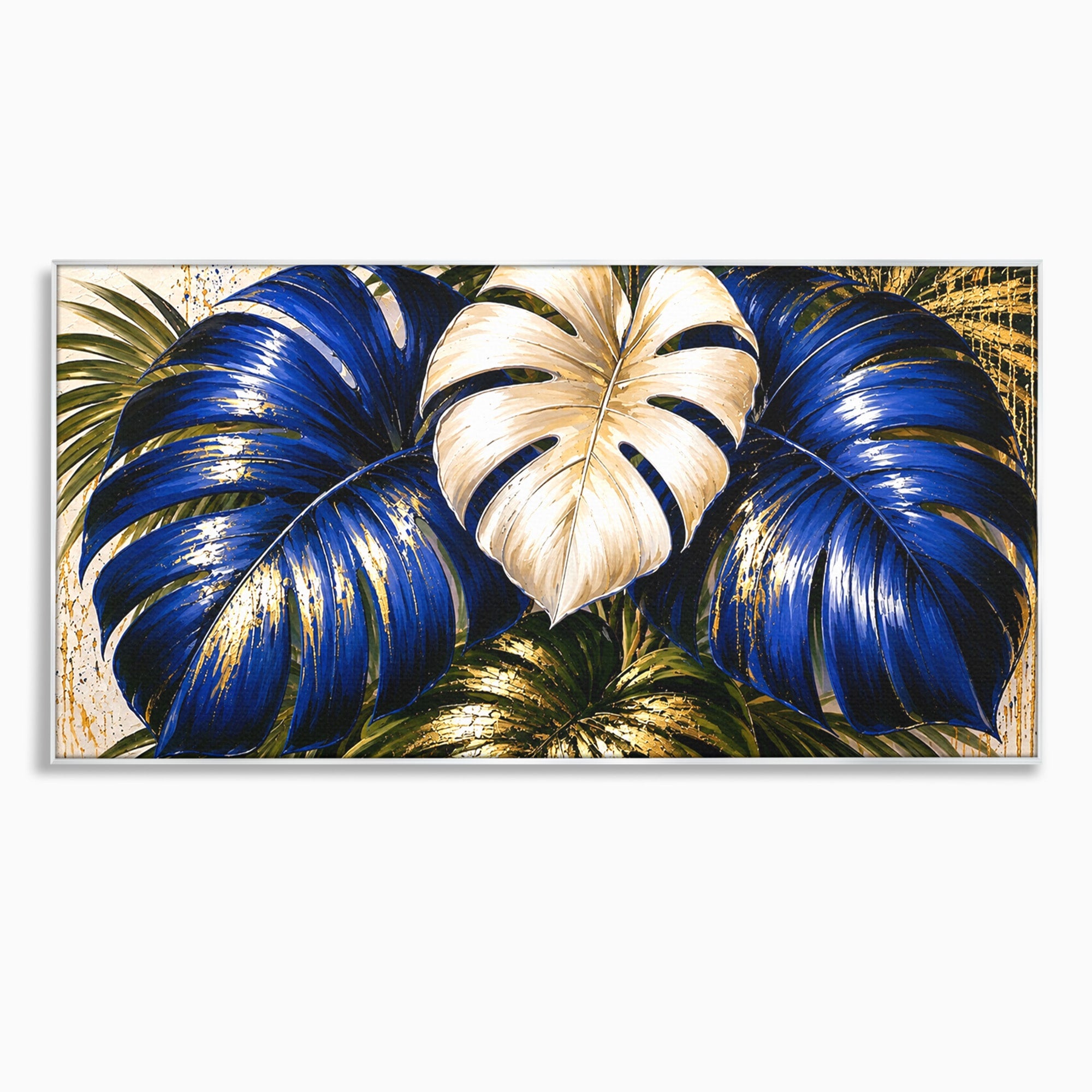 Tablou Canvas Premium LuxCanva® A1890, Frunze Tropicale Luxuriante, Frunze, Tropical, Natura, Exotic, Living, Culori Vibrante