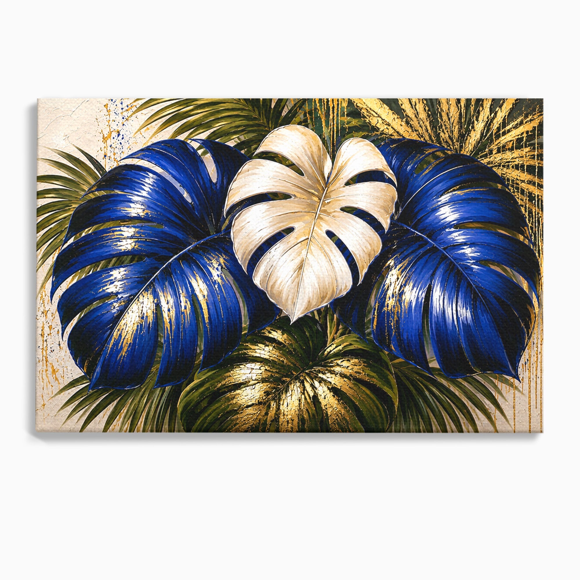 Tablou Canvas Premium LuxCanva® A1890, Frunze Tropicale Luxuriante, Frunze, Tropical, Natura, Exotic, Living, Culori Vibrante