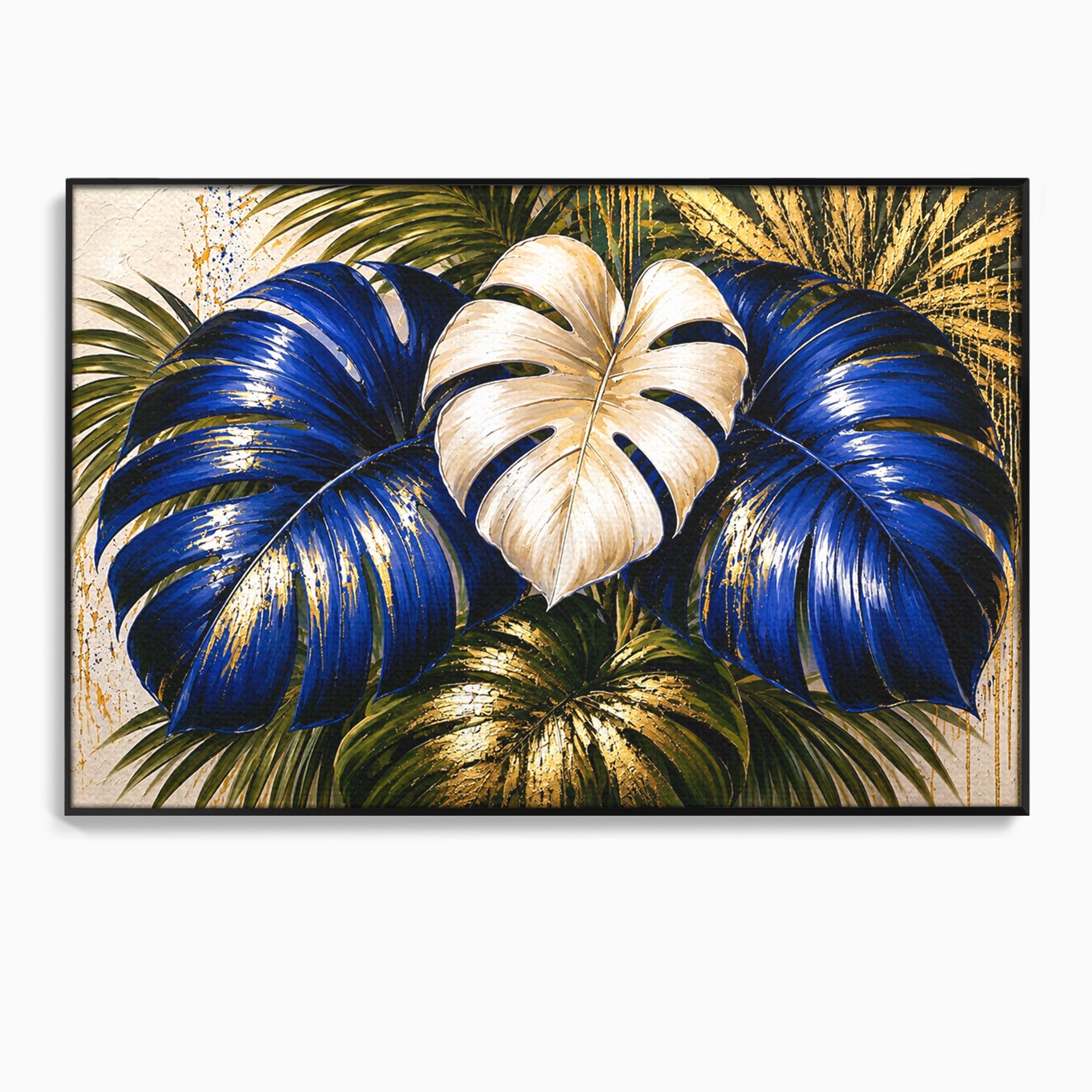 Tablou Canvas Premium LuxCanva® A1890, Frunze Tropicale Luxuriante, Frunze, Tropical, Natura, Exotic, Living, Culori Vibrante