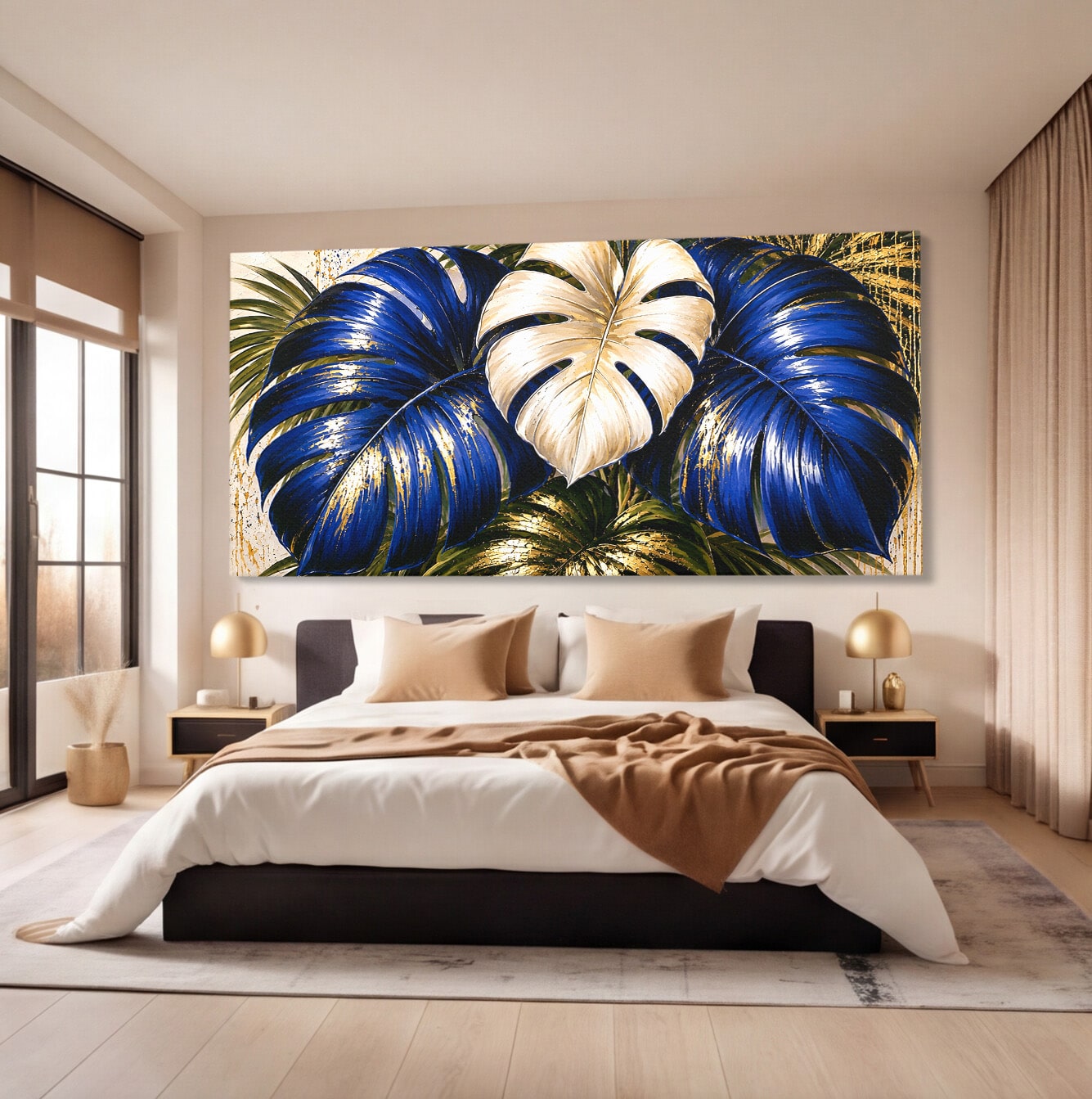 Tablou Canvas Premium LuxCanva® A1890, Frunze Tropicale Luxuriante, Frunze, Tropical, Natura, Exotic, Living, Culori Vibrante