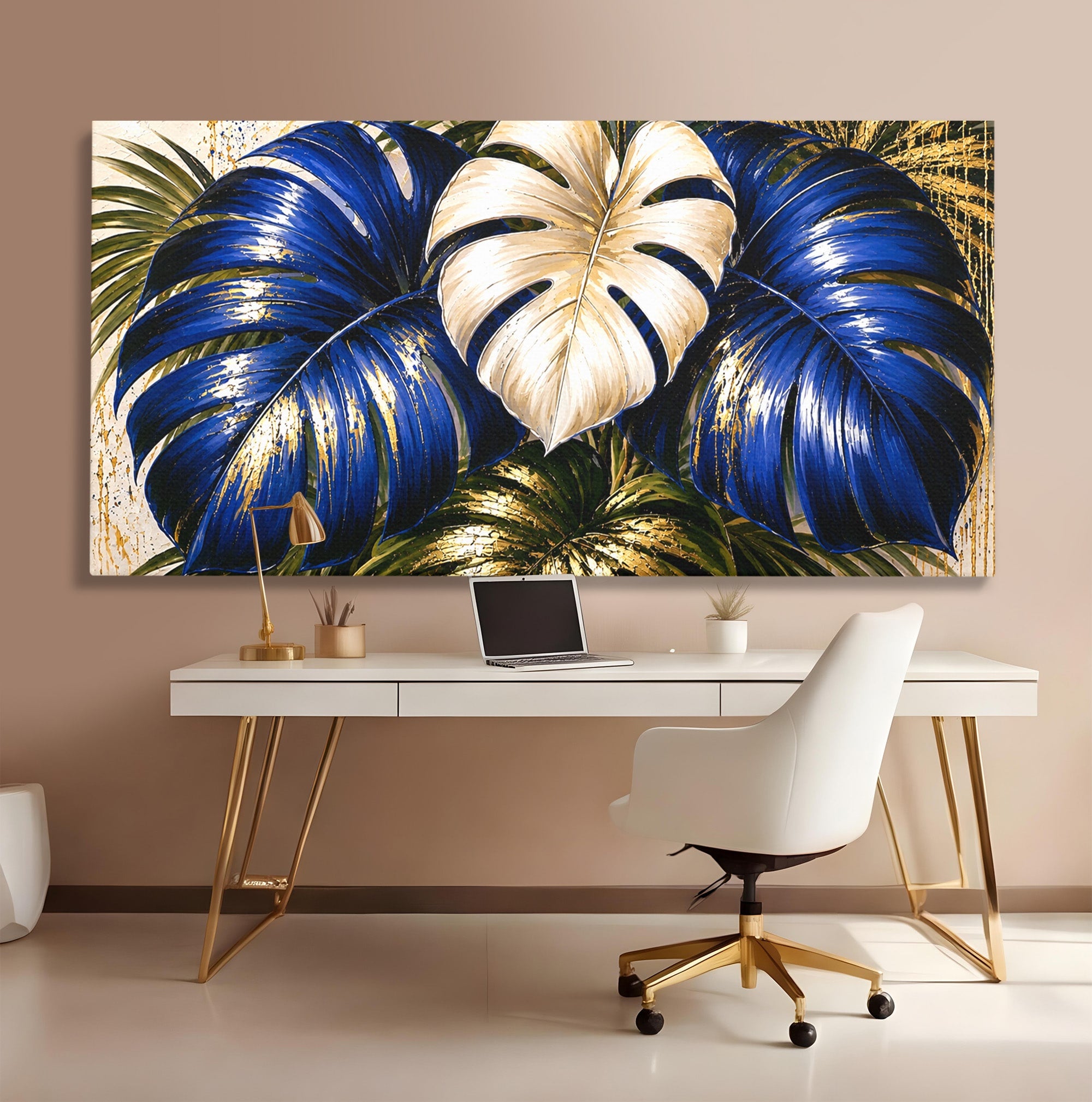 Tablou Canvas Premium LuxCanva® A1890, Frunze Tropicale Luxuriante, Frunze, Tropical, Natura, Exotic, Living, Culori Vibrante