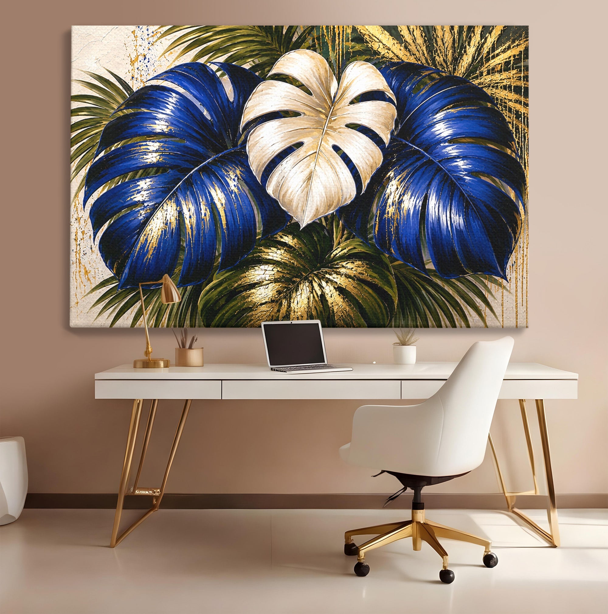 Tablou Canvas Premium LuxCanva® A1890, Frunze Tropicale Luxuriante, Frunze, Tropical, Natura, Exotic, Living, Culori Vibrante