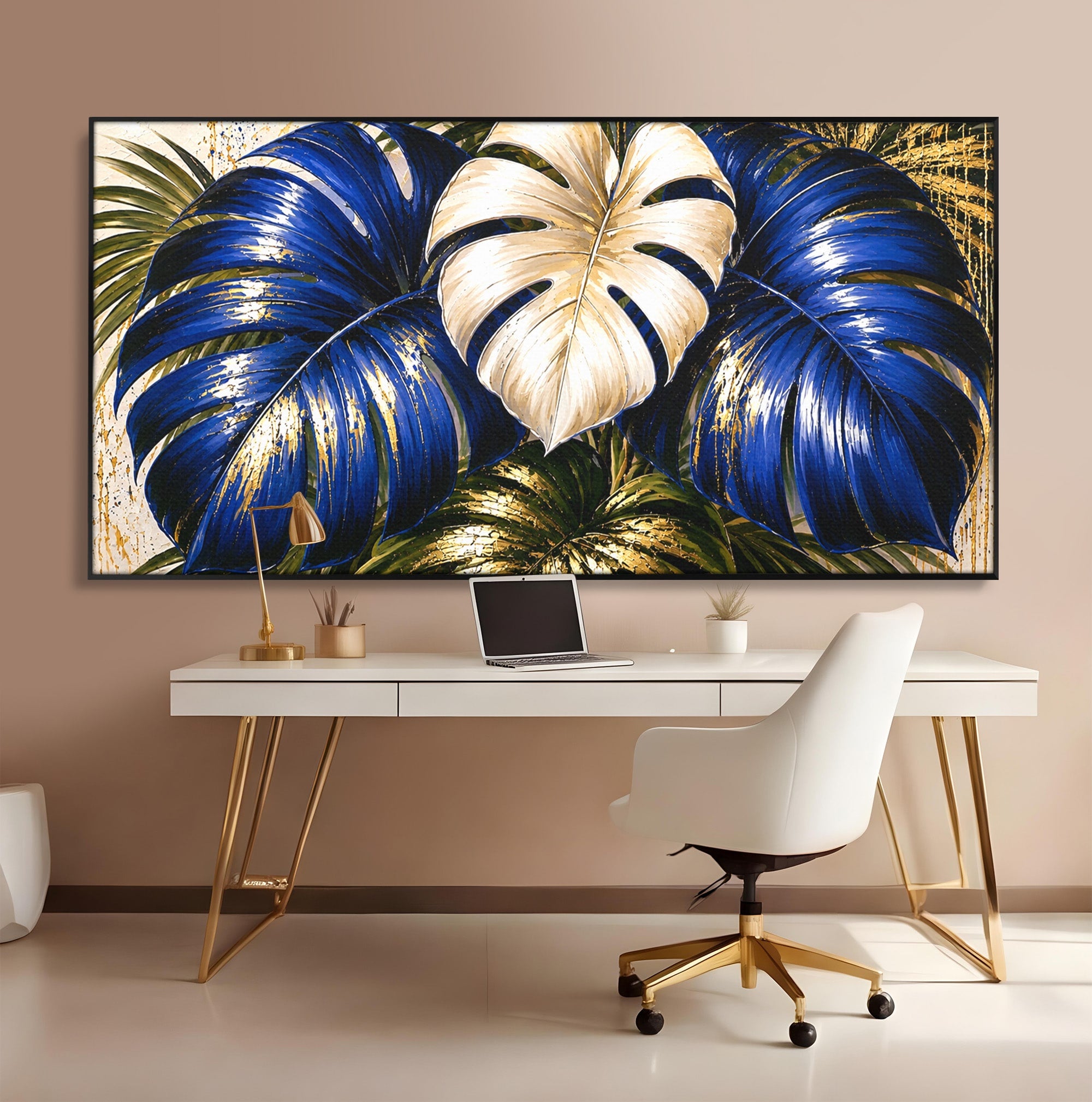 Tablou Canvas Premium LuxCanva® A1890, Frunze Tropicale Luxuriante, Frunze, Tropical, Natura, Exotic, Living, Culori Vibrante