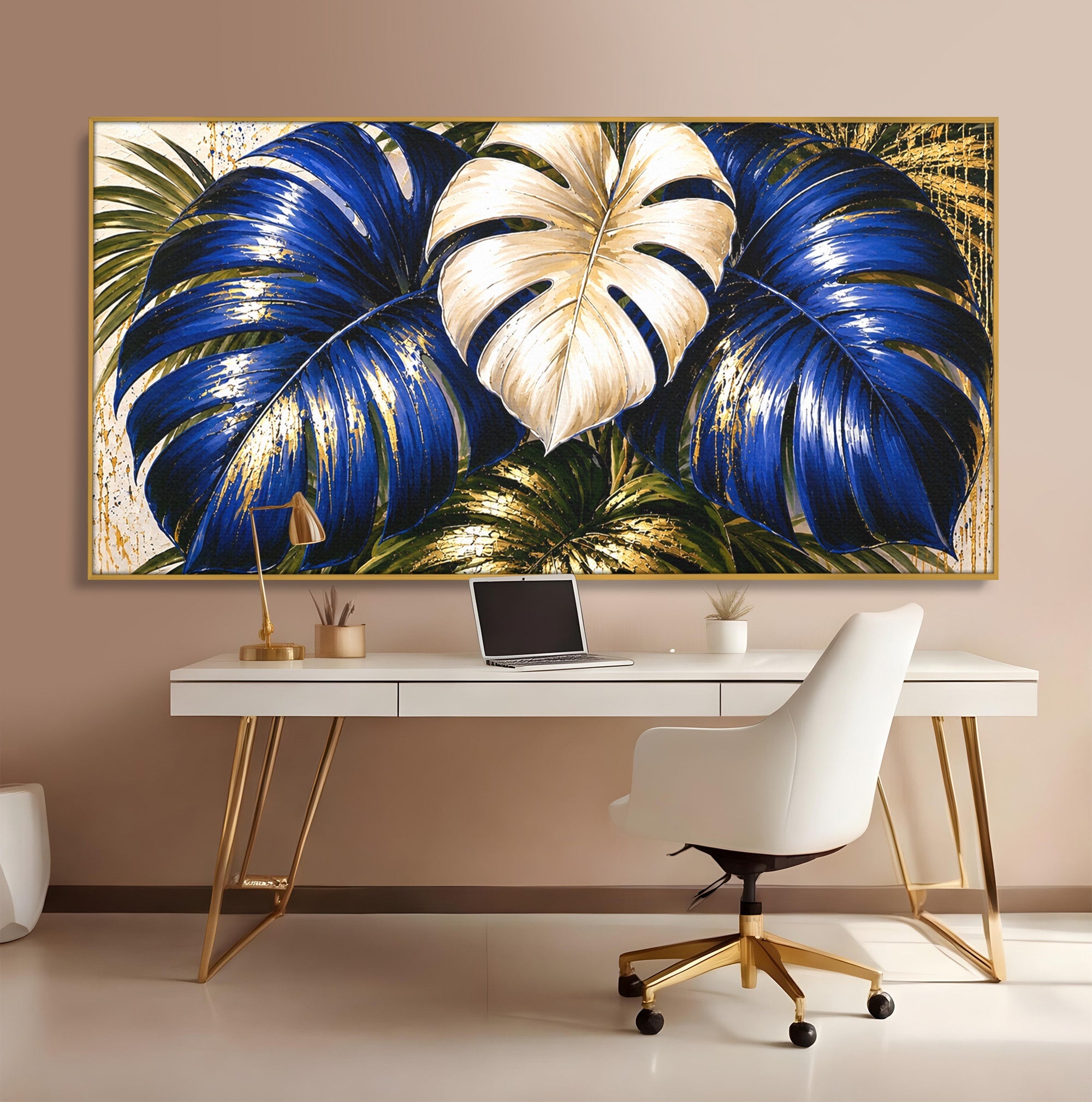 Tablou Canvas Premium LuxCanva® A1890, Frunze Tropicale Luxuriante, Frunze, Tropical, Natura, Exotic, Living, Culori Vibrante