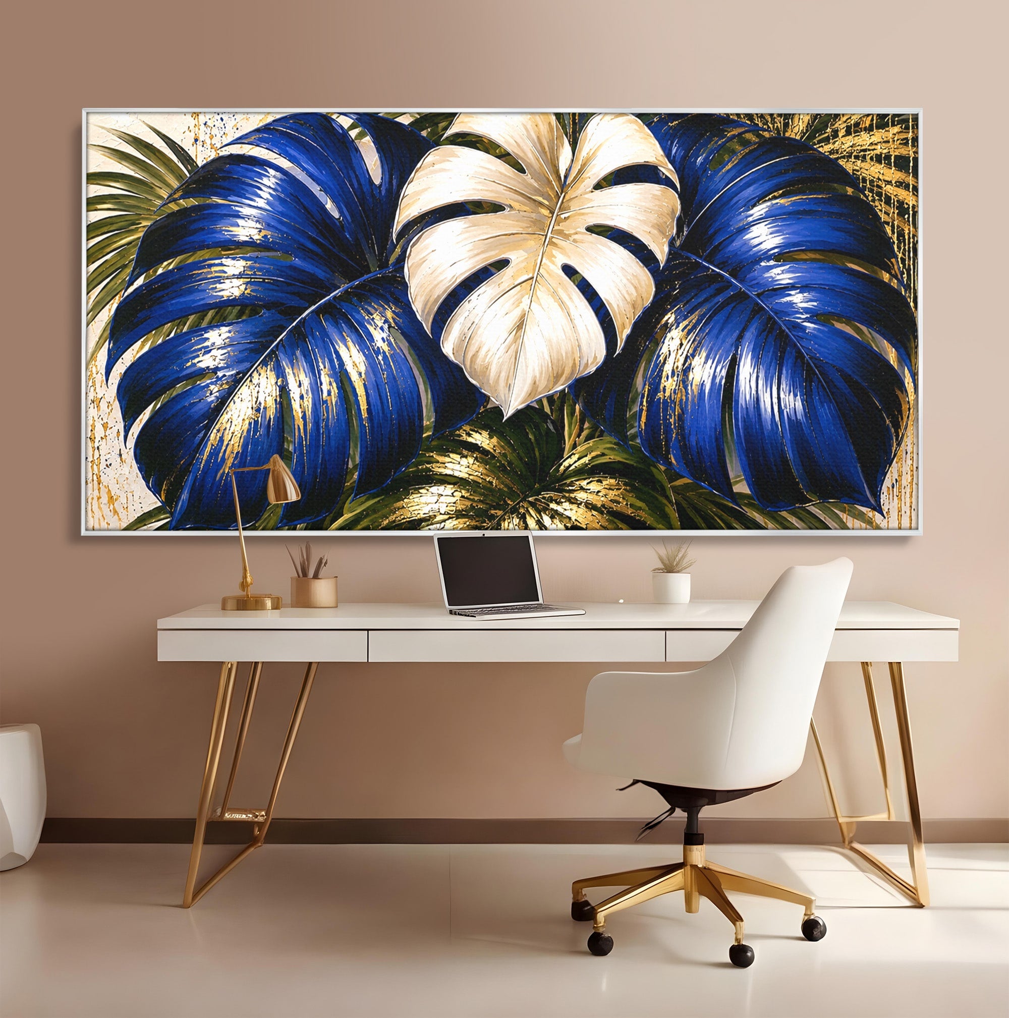 Tablou Canvas Premium LuxCanva® A1890, Frunze Tropicale Luxuriante, Frunze, Tropical, Natura, Exotic, Living, Culori Vibrante