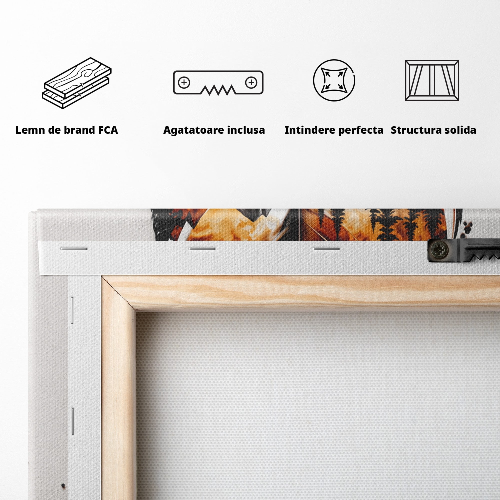 Tablou Canvas Premium LuxCanva® A1891, Peisaj In Pana, Pana, Peisaj, Natura, Cal, Living, Culori Vibrante