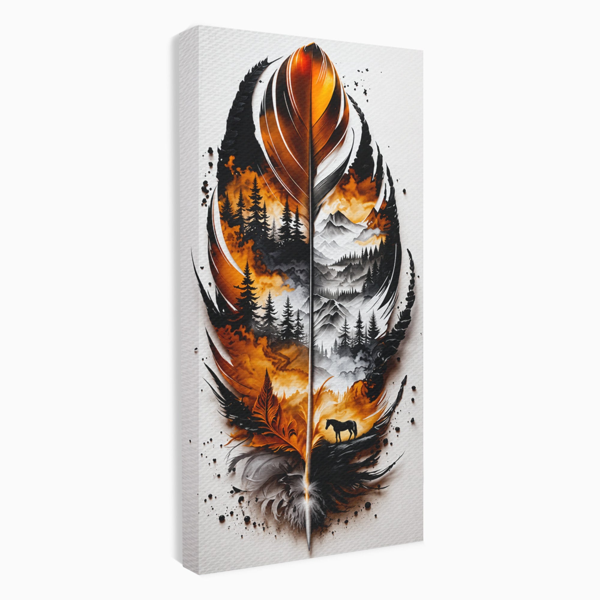 Tablou Canvas Premium LuxCanva® A1891, Peisaj In Pana, Pana, Peisaj, Natura, Cal, Living, Culori Vibrante
