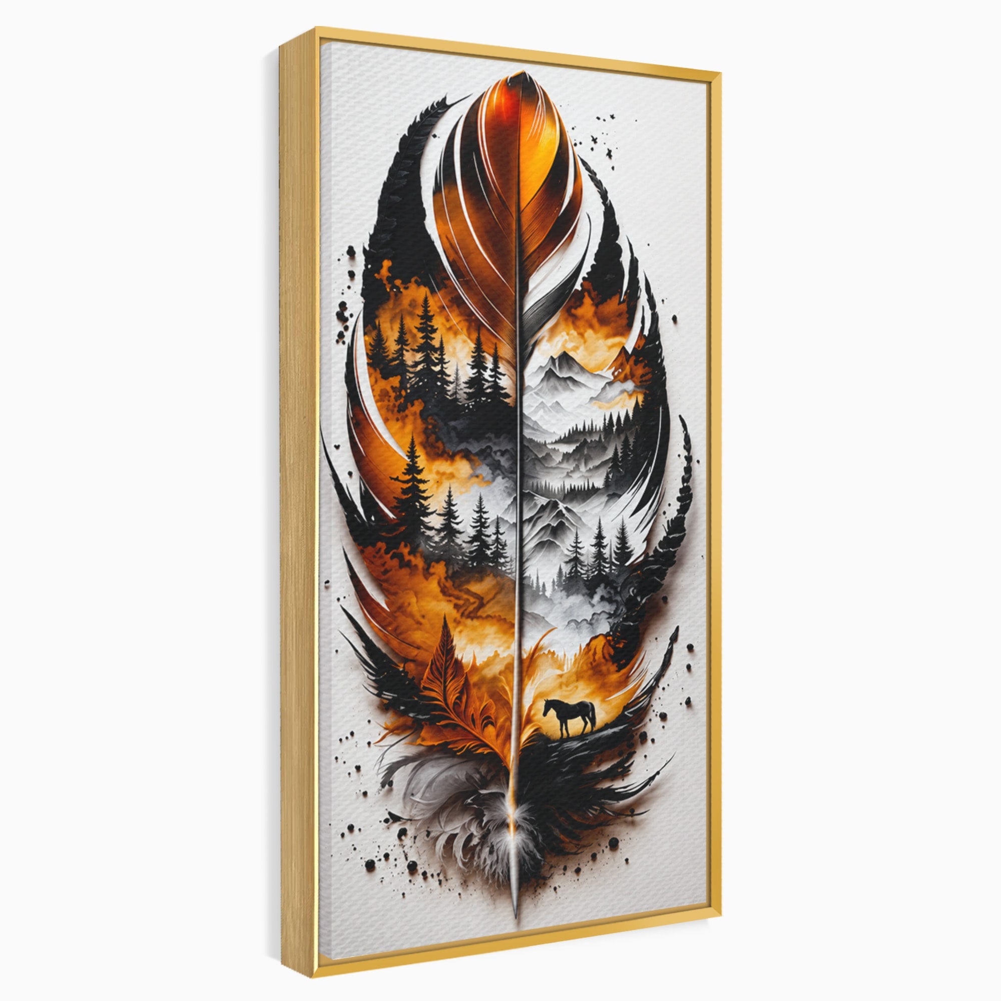 Tablou Canvas Premium LuxCanva® A1891, Peisaj In Pana, Pana, Peisaj, Natura, Cal, Living, Culori Vibrante