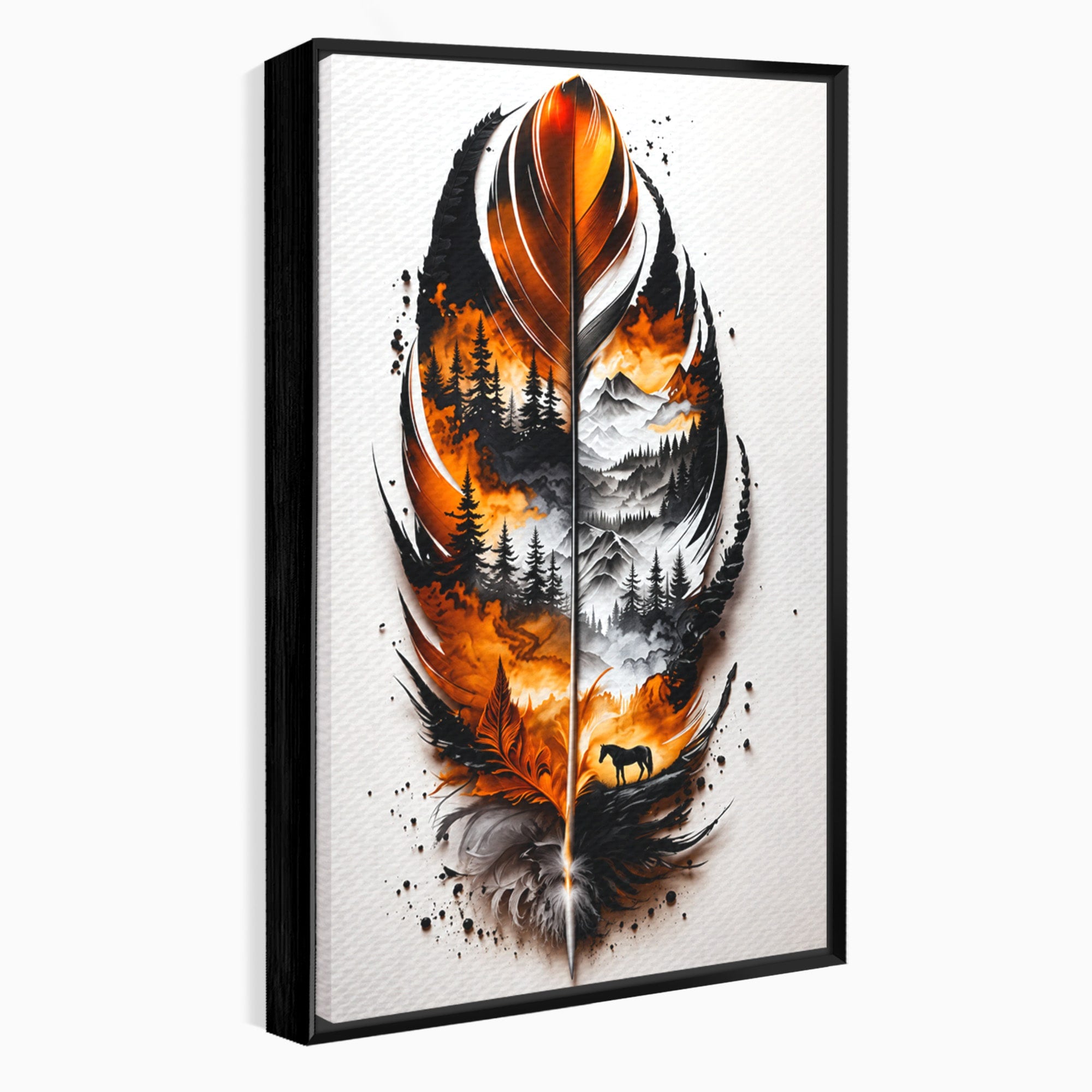 Tablou Canvas Premium LuxCanva® A1891, Peisaj In Pana, Pana, Peisaj, Natura, Cal, Living, Culori Vibrante