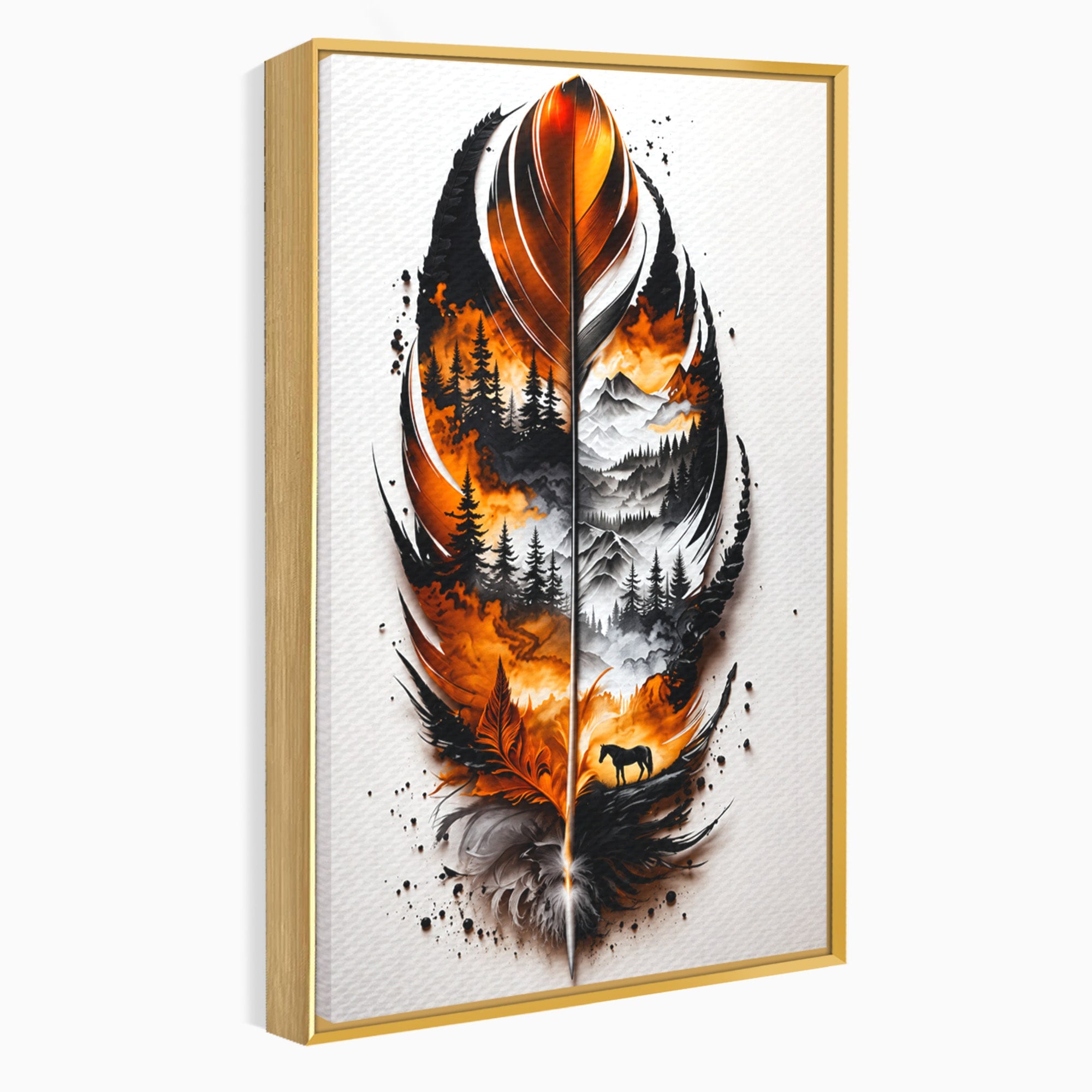 Tablou Canvas Premium LuxCanva® A1891, Peisaj In Pana, Pana, Peisaj, Natura, Cal, Living, Culori Vibrante