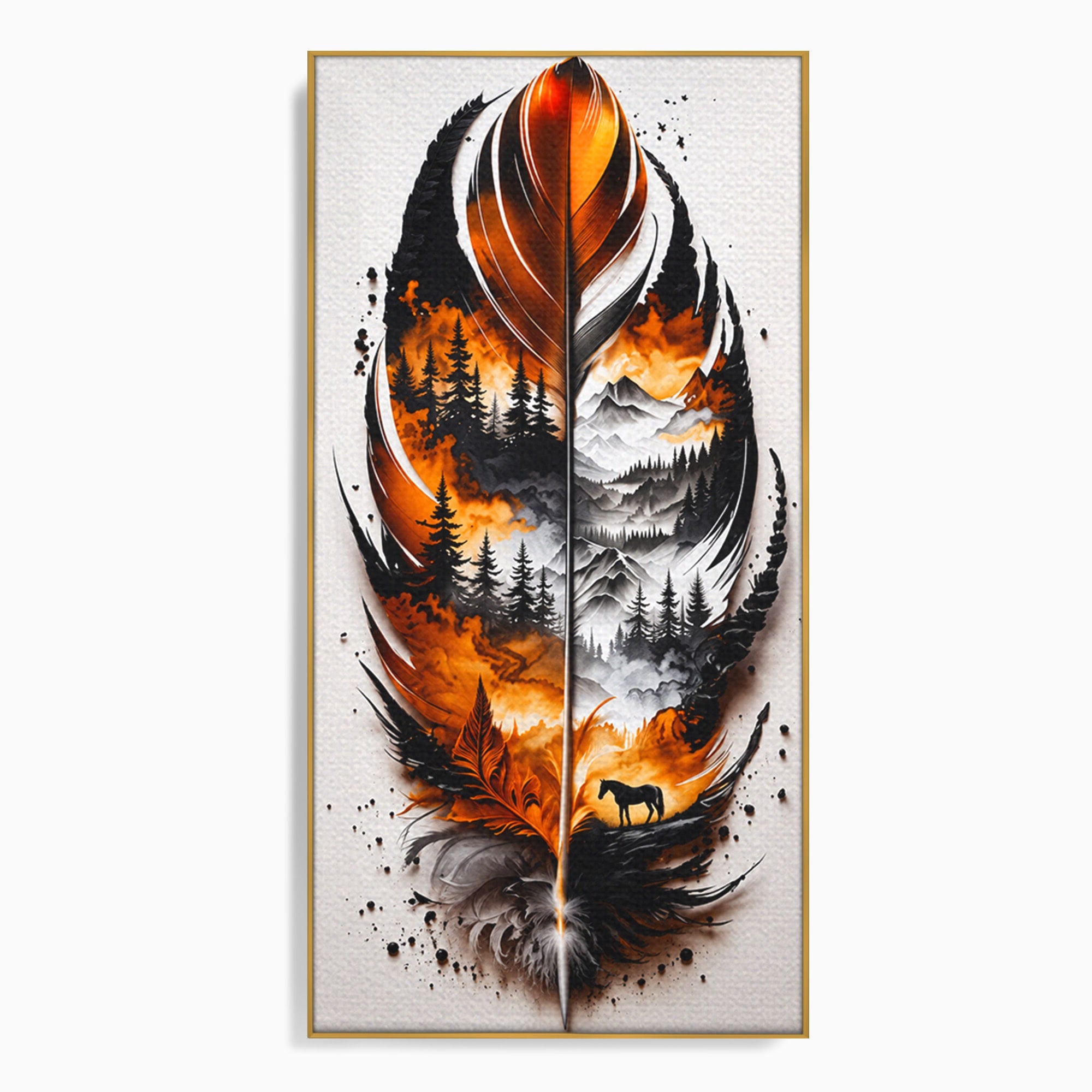 Tablou Canvas Premium LuxCanva® A1891, Peisaj In Pana, Pana, Peisaj, Natura, Cal, Living, Culori Vibrante