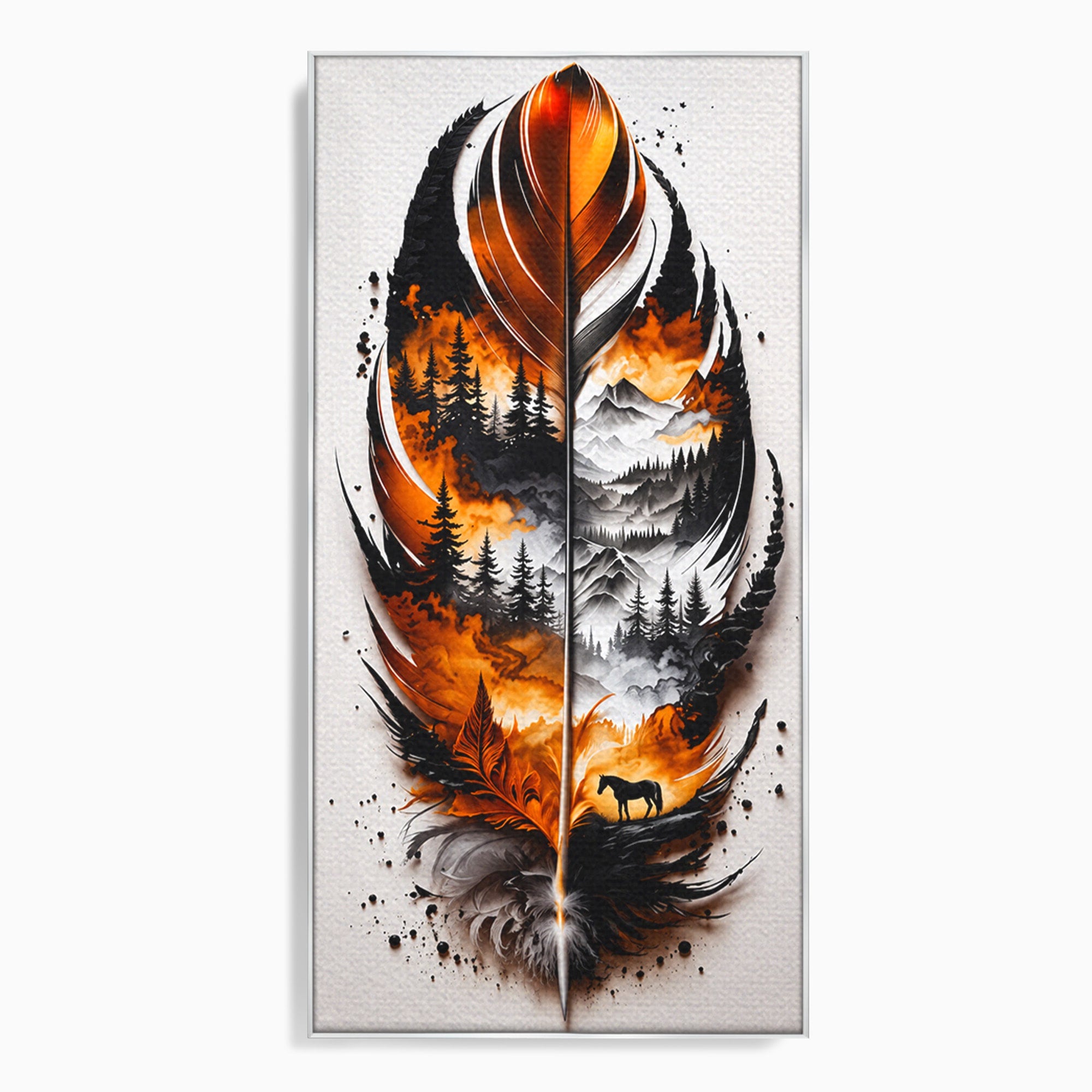 Tablou Canvas Premium LuxCanva® A1891, Peisaj In Pana, Pana, Peisaj, Natura, Cal, Living, Culori Vibrante