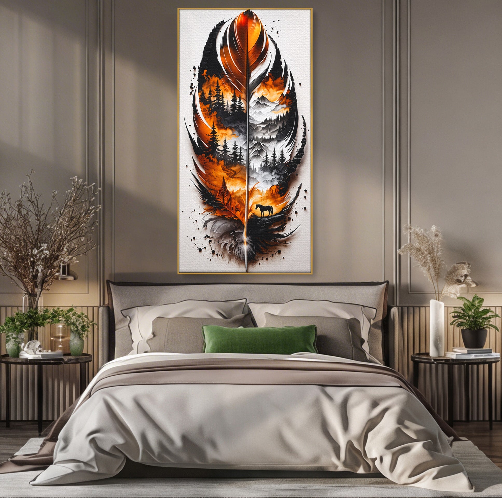 Tablou Canvas Premium LuxCanva® A1891, Peisaj In Pana, Pana, Peisaj, Natura, Cal, Living, Culori Vibrante