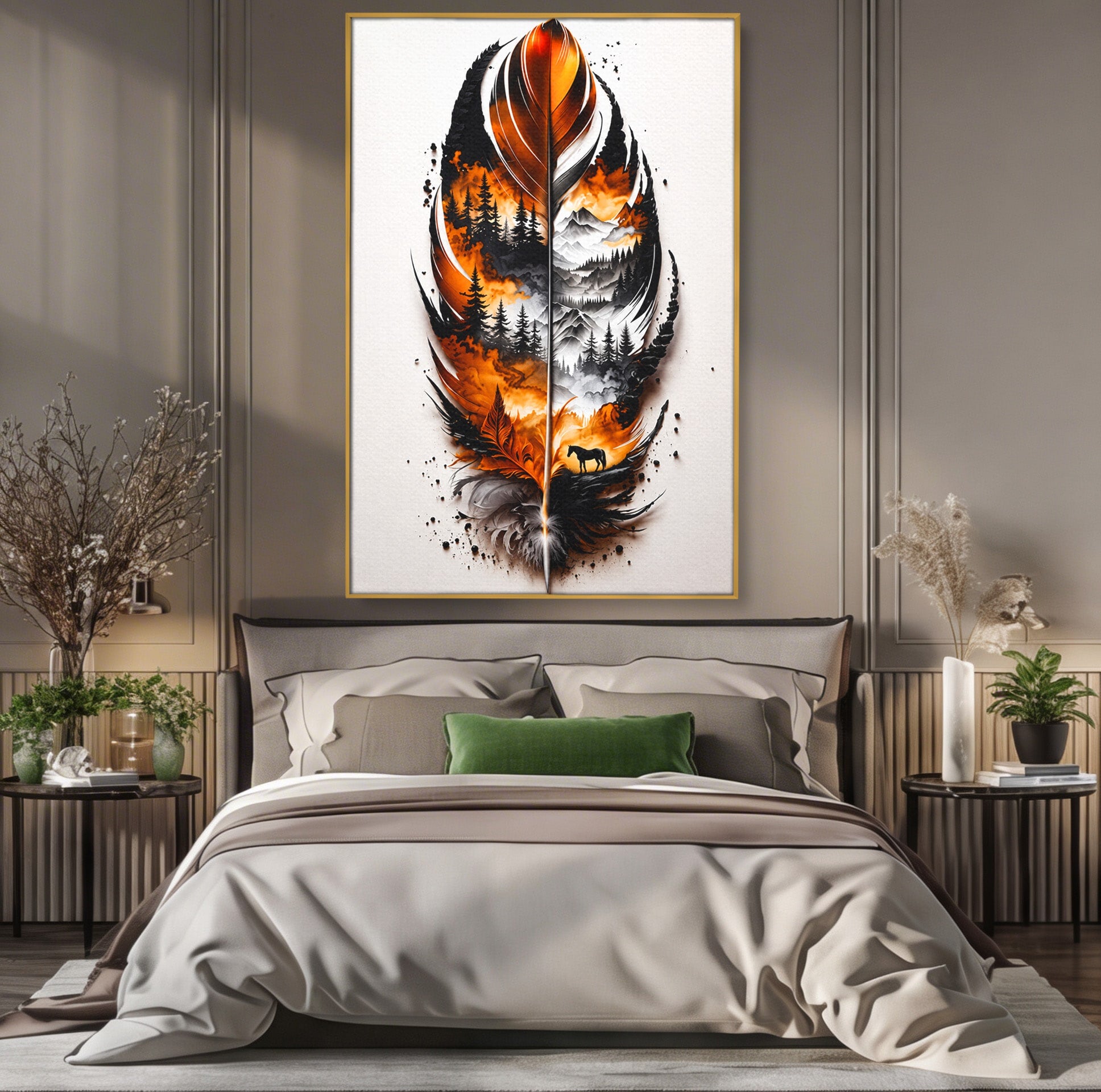 Tablou Canvas Premium LuxCanva® A1891, Peisaj In Pana, Pana, Peisaj, Natura, Cal, Living, Culori Vibrante