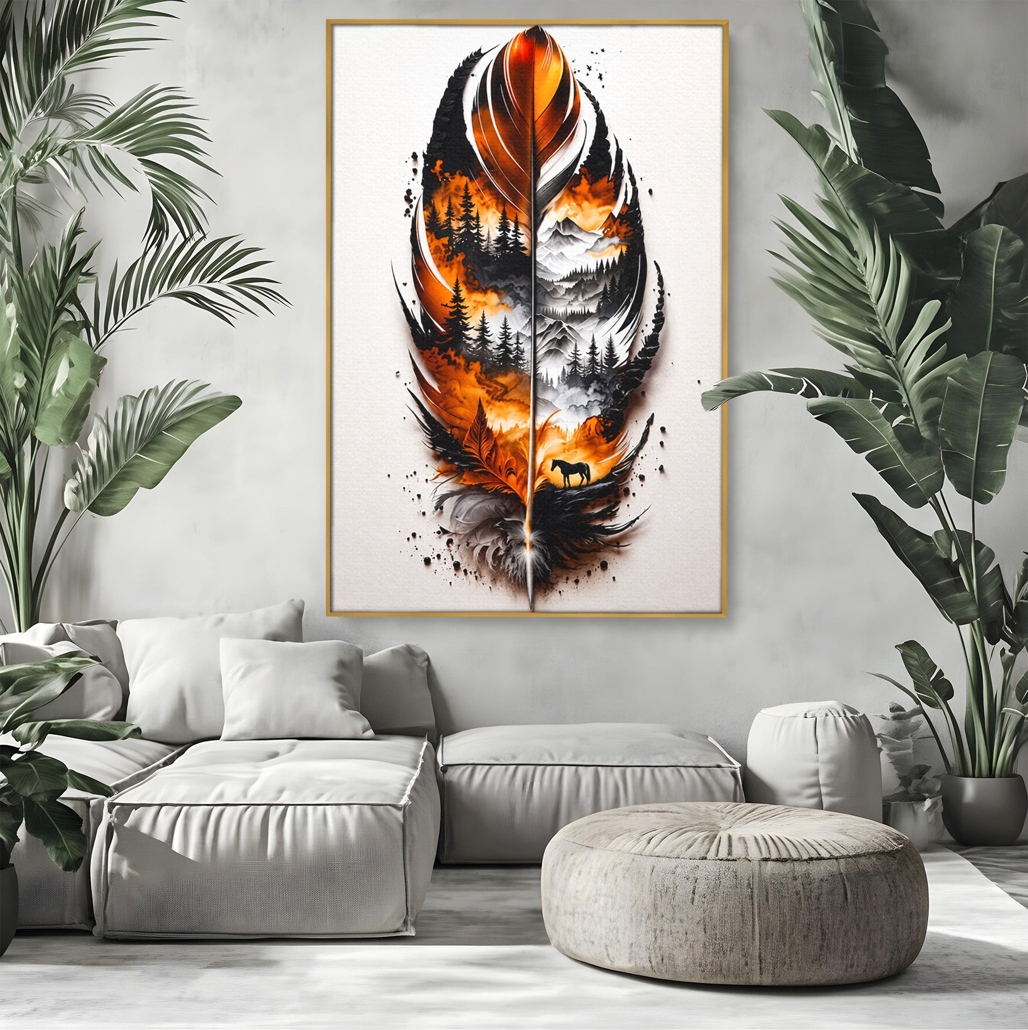 Tablou Canvas Premium LuxCanva® A1891, Peisaj In Pana, Pana, Peisaj, Natura, Cal, Living, Culori Vibrante