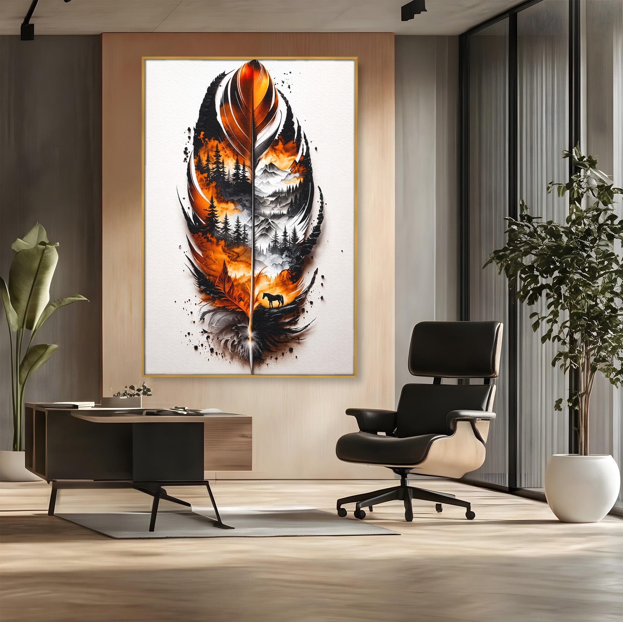 Tablou Canvas Premium LuxCanva® A1891, Peisaj In Pana, Pana, Peisaj, Natura, Cal, Living, Culori Vibrante