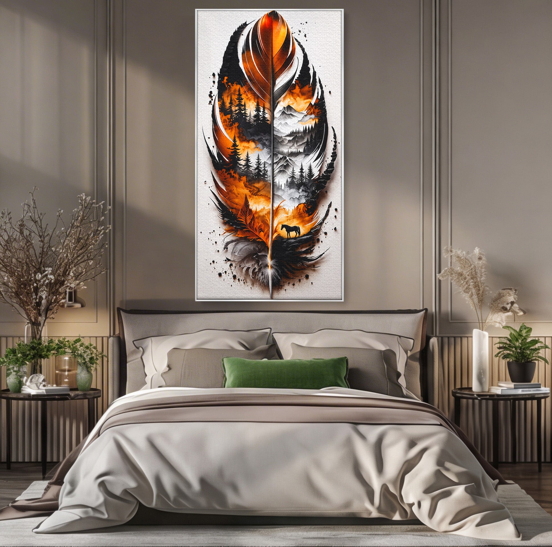 Tablou Canvas Premium LuxCanva® A1891, Peisaj In Pana, Pana, Peisaj, Natura, Cal, Living, Culori Vibrante