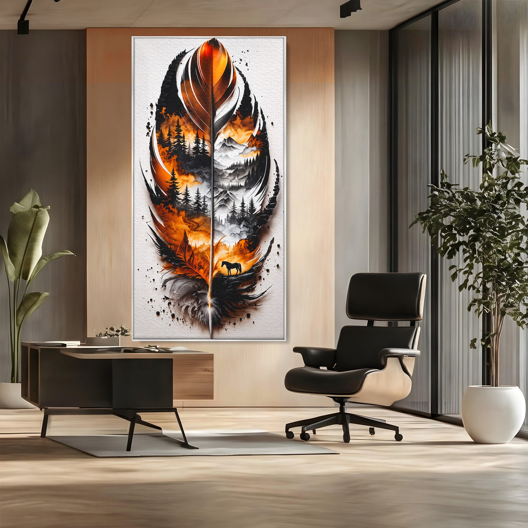 Tablou Canvas Premium LuxCanva® A1891, Peisaj In Pana, Pana, Peisaj, Natura, Cal, Living, Culori Vibrante