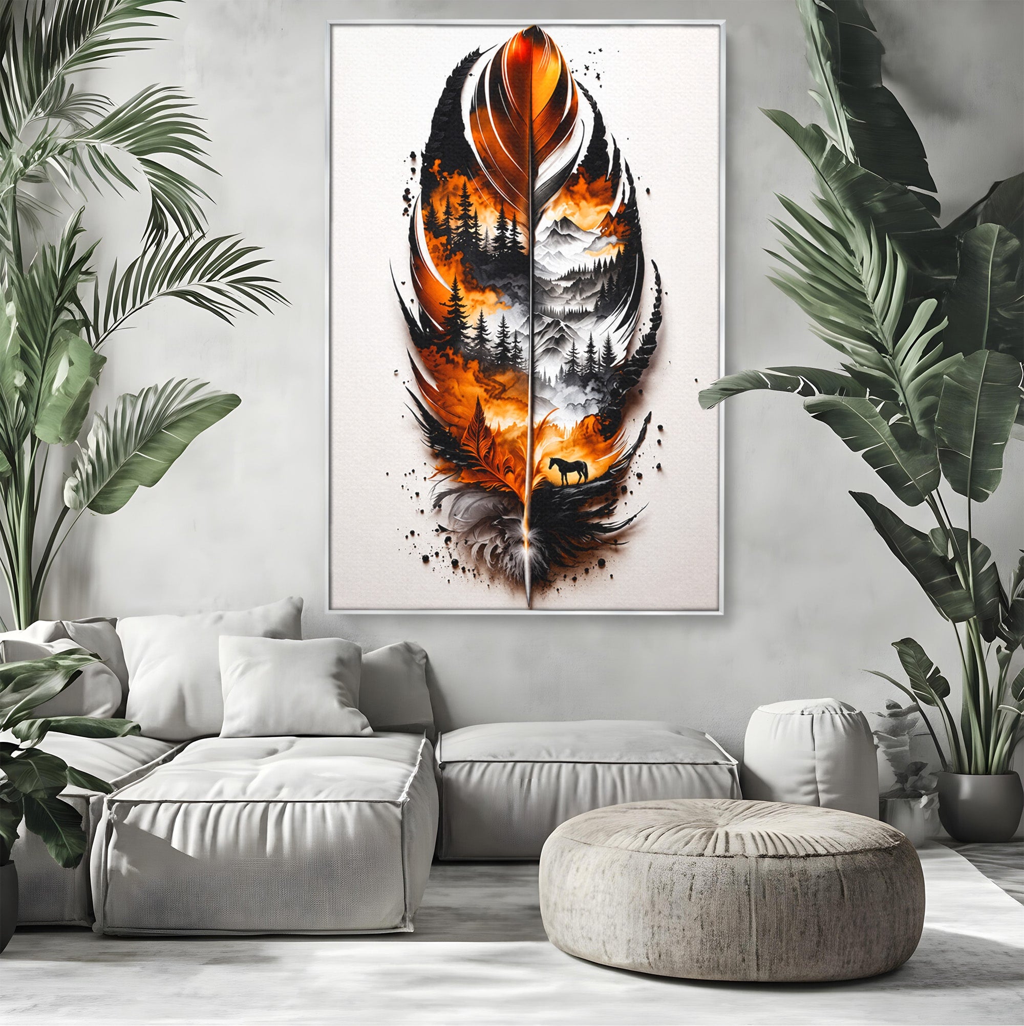 Tablou Canvas Premium LuxCanva® A1891, Peisaj In Pana, Pana, Peisaj, Natura, Cal, Living, Culori Vibrante