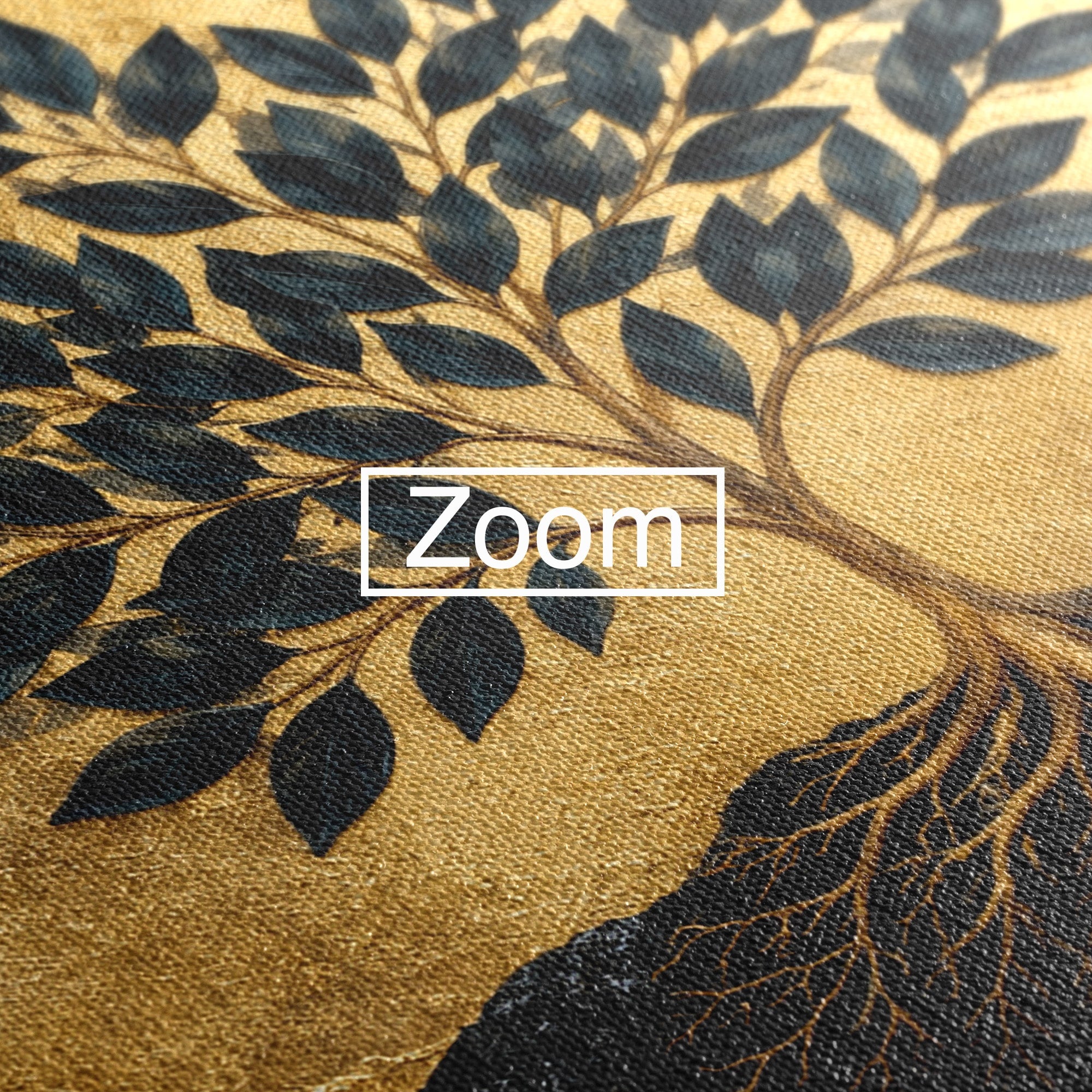 Tablou Canvas Premium LuxCanva® A1892, Arborele Vietii Auriu, Arbore, Viata, Abstract, Eleganta, Living, Culori Vibrante