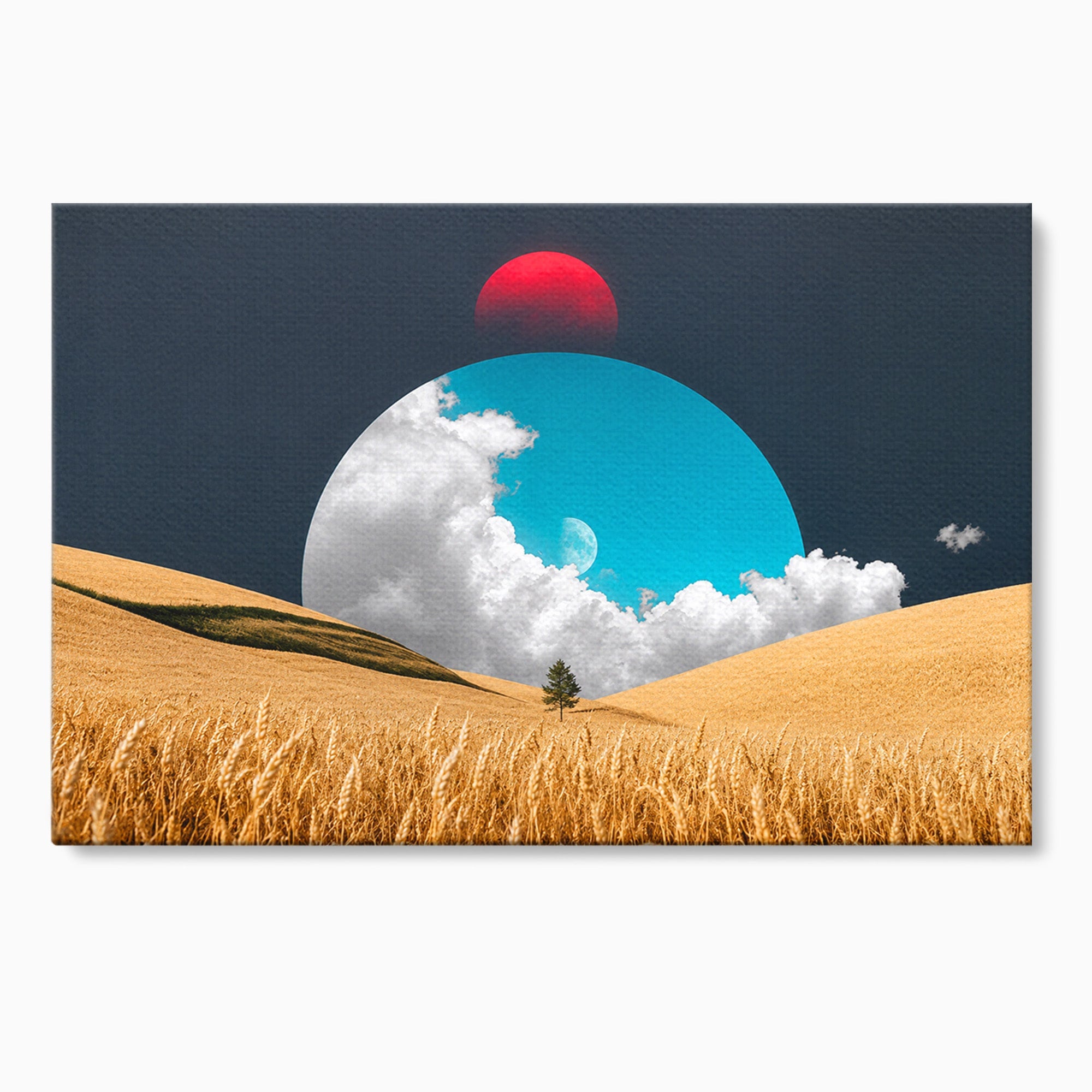 Tablou Canvas Premium LuxCanva® A1893, Peisaj Cosmic, Peisaj, Cosmic, Cereale, Natura, Futurist, Living, Dormitor, Culori Vibrante