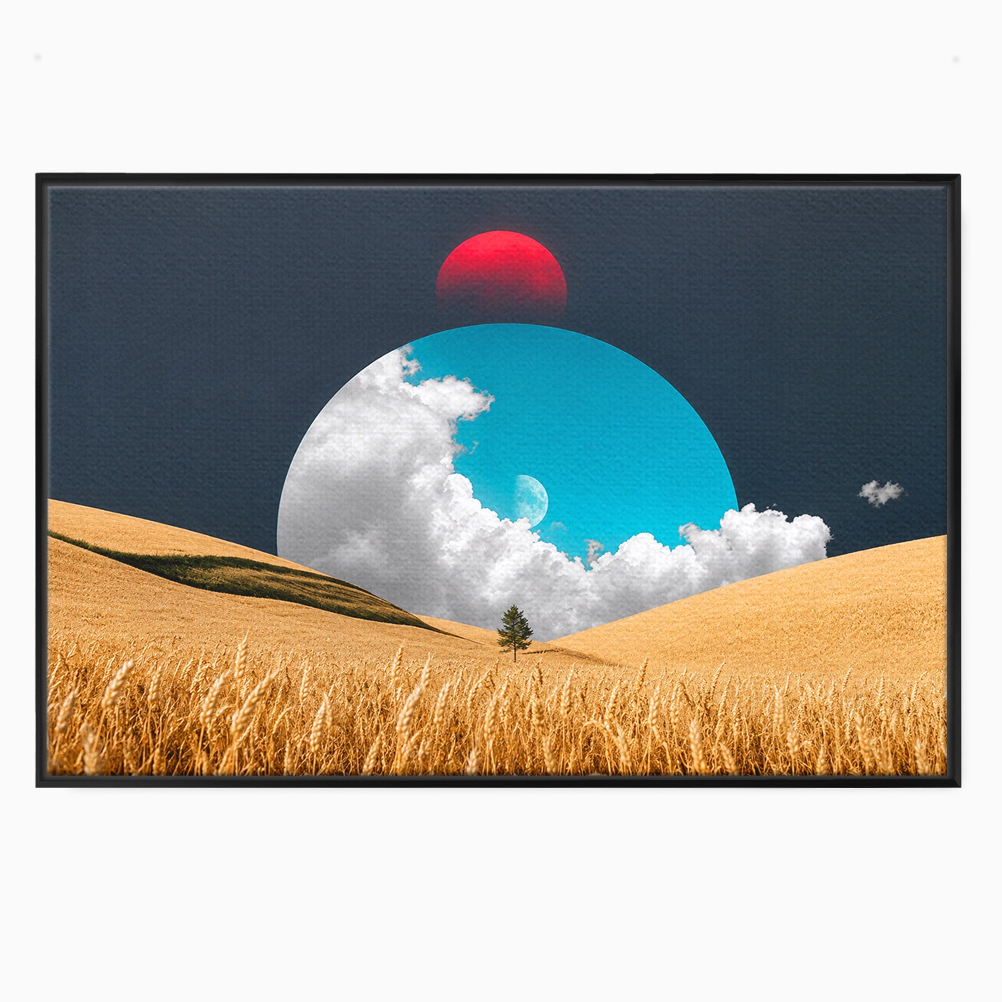 Tablou Canvas Premium LuxCanva® A1893, Peisaj Cosmic, Peisaj, Cosmic, Cereale, Natura, Futurist, Living, Dormitor, Culori Vibrante