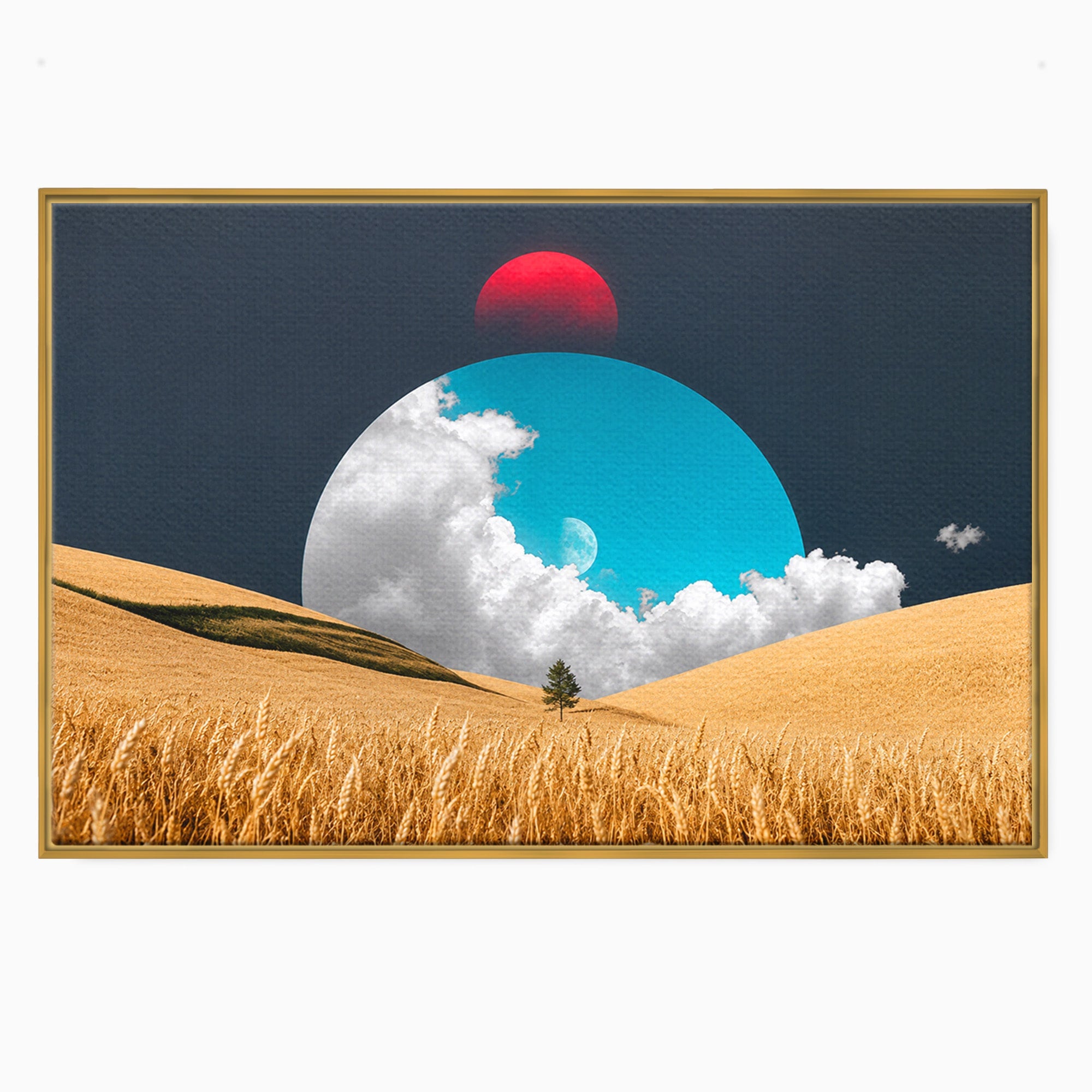 Tablou Canvas Premium LuxCanva® A1893, Peisaj Cosmic, Peisaj, Cosmic, Cereale, Natura, Futurist, Living, Dormitor, Culori Vibrante