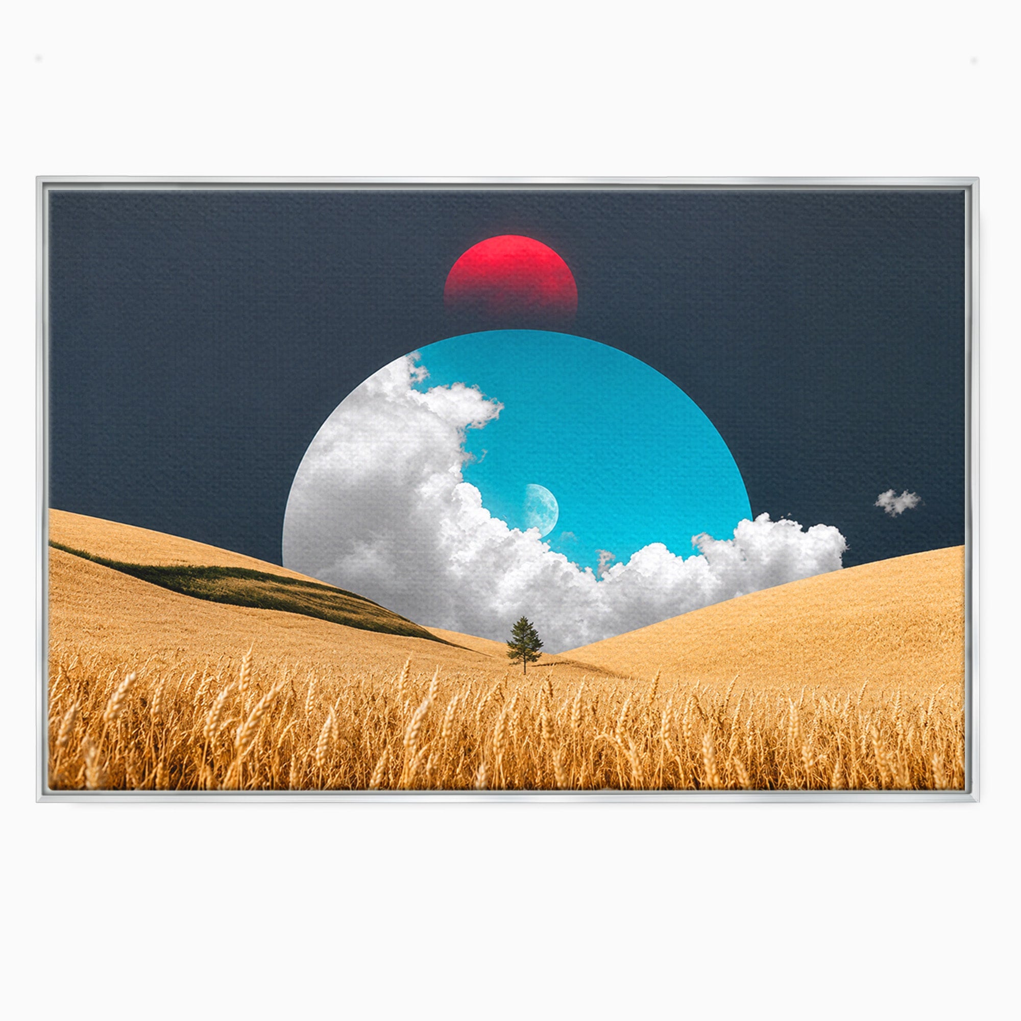 Tablou Canvas Premium LuxCanva® A1893, Peisaj Cosmic, Peisaj, Cosmic, Cereale, Natura, Futurist, Living, Dormitor, Culori Vibrante