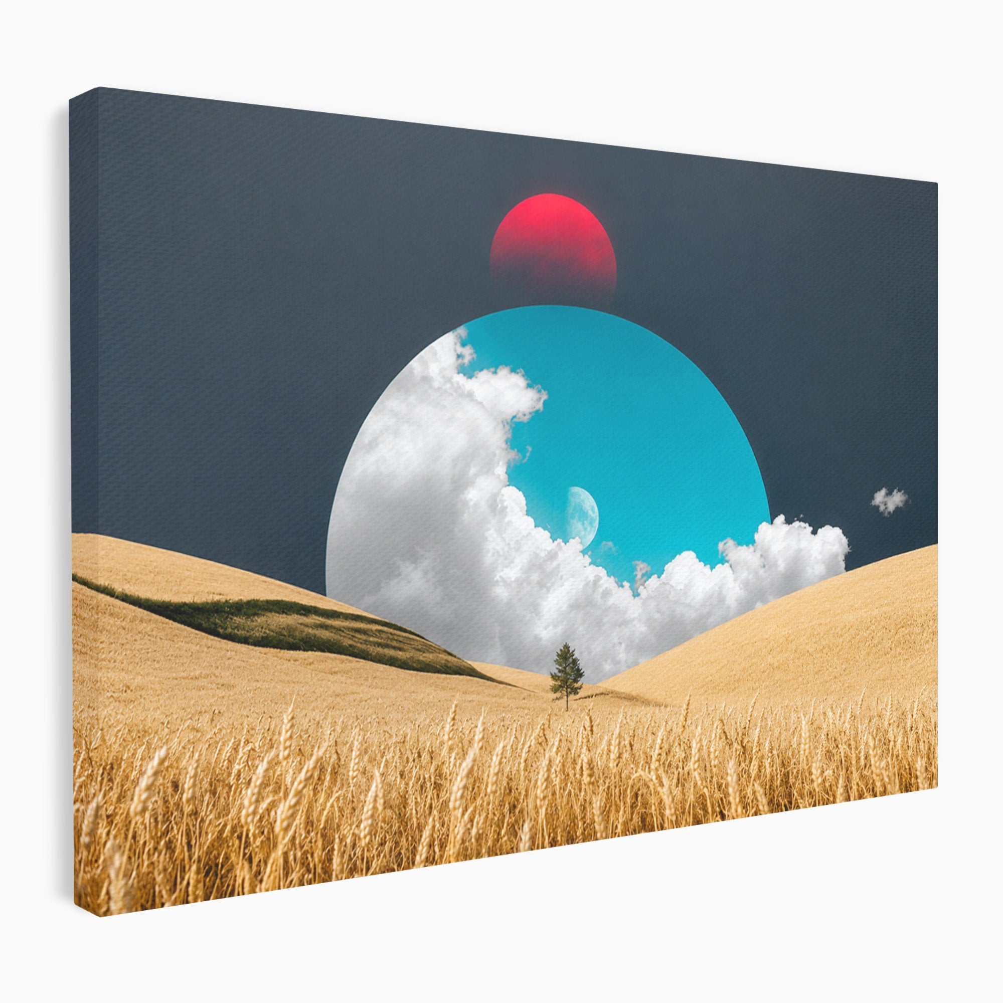 Tablou Canvas Premium LuxCanva® A1893, Peisaj Cosmic, Peisaj, Cosmic, Cereale, Natura, Futurist, Living, Dormitor, Culori Vibrante