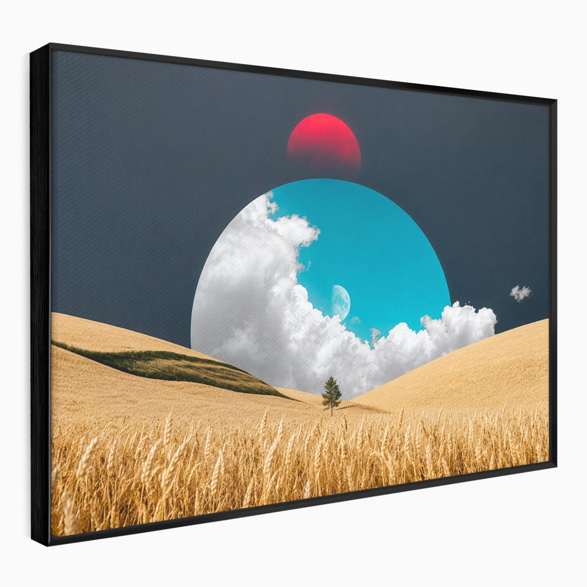 Tablou Canvas Premium LuxCanva® A1893, Peisaj Cosmic, Peisaj, Cosmic, Cereale, Natura, Futurist, Living, Dormitor, Culori Vibrante
