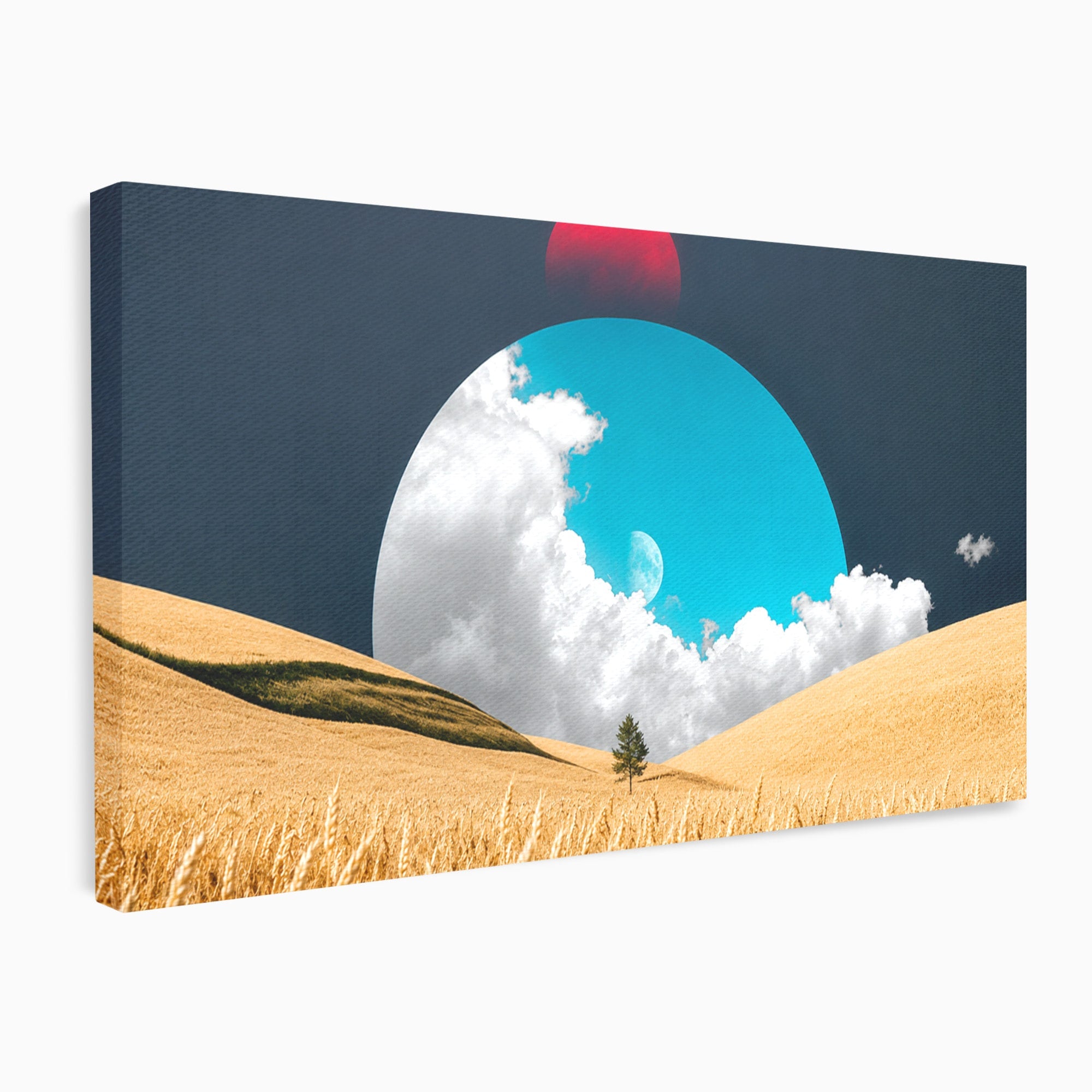 Tablou Canvas Premium LuxCanva® A1893, Peisaj Cosmic, Peisaj, Cosmic, Cereale, Natura, Futurist, Living, Dormitor, Culori Vibrante