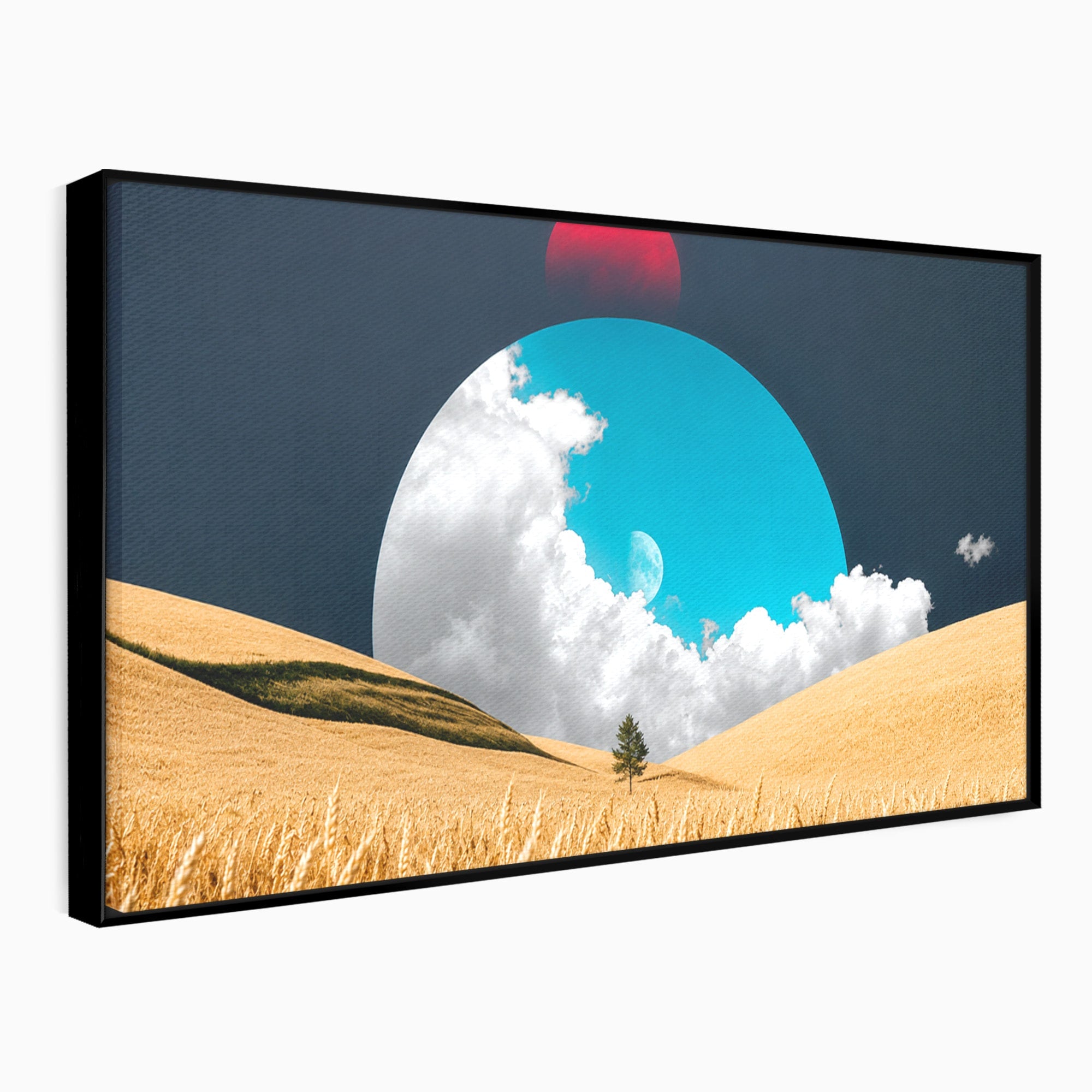 Tablou Canvas Premium LuxCanva® A1893, Peisaj Cosmic, Peisaj, Cosmic, Cereale, Natura, Futurist, Living, Dormitor, Culori Vibrante