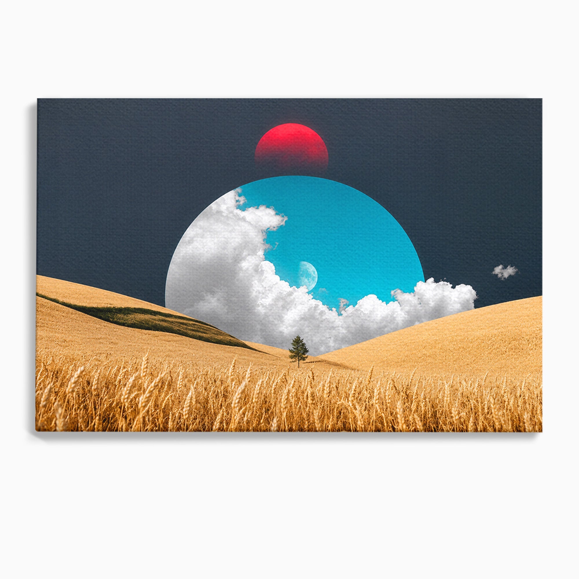 Tablou Canvas Premium LuxCanva® A1893, Peisaj Cosmic, Peisaj, Cosmic, Cereale, Natura, Futurist, Living, Dormitor, Culori Vibrante