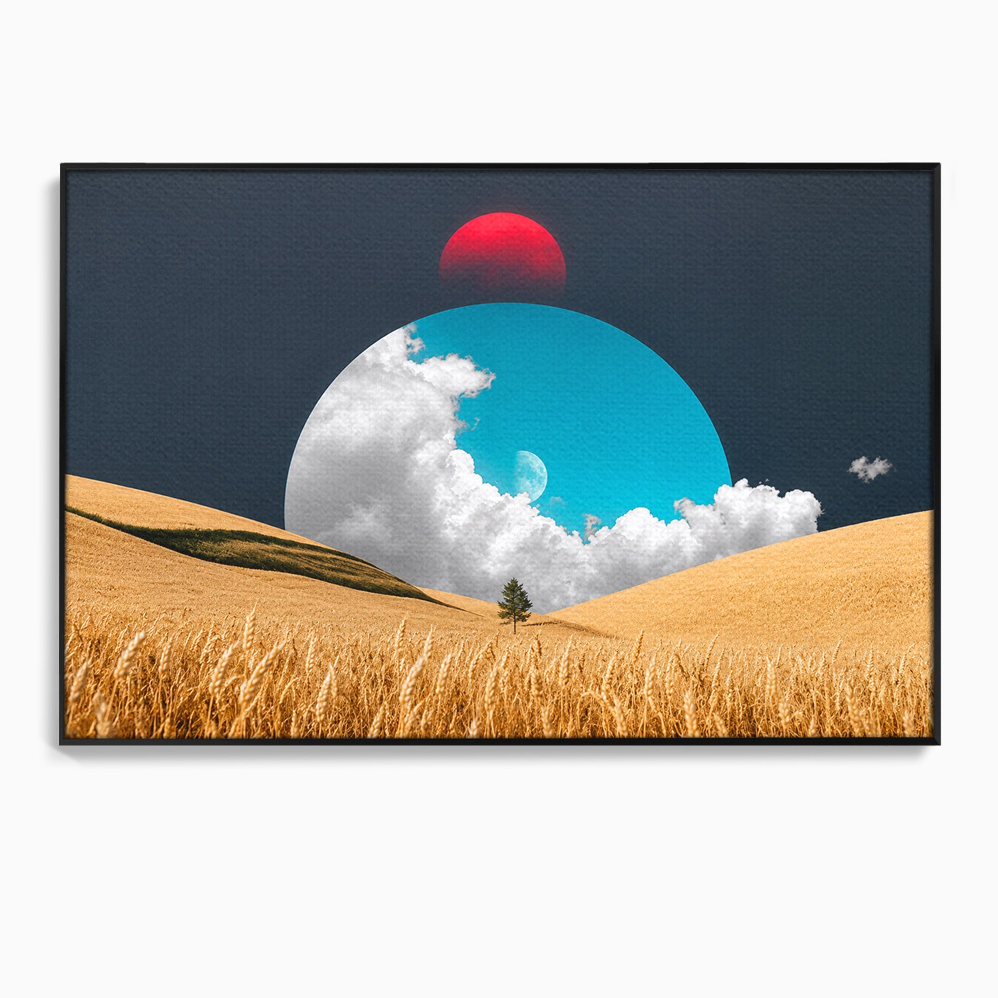 Tablou Canvas Premium LuxCanva® A1893, Peisaj Cosmic, Peisaj, Cosmic, Cereale, Natura, Futurist, Living, Dormitor, Culori Vibrante
