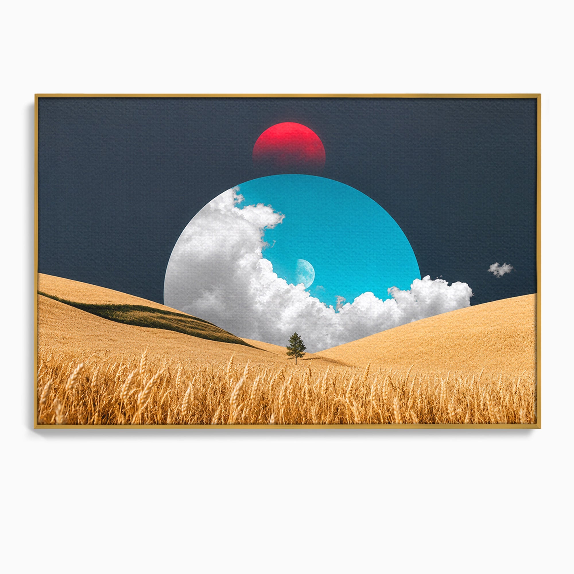 Tablou Canvas Premium LuxCanva® A1893, Peisaj Cosmic, Peisaj, Cosmic, Cereale, Natura, Futurist, Living, Dormitor, Culori Vibrante