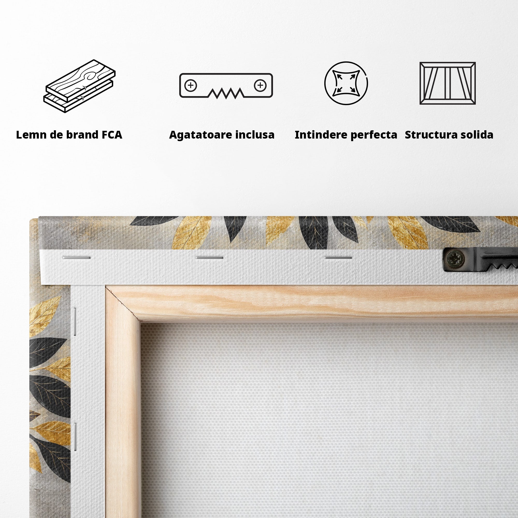Tablou Canvas Premium LuxCanva® A1894, Copacul De Aur, Copac, Abstract, Eleganta, Natură, Living, Birou, Culori Vibrante