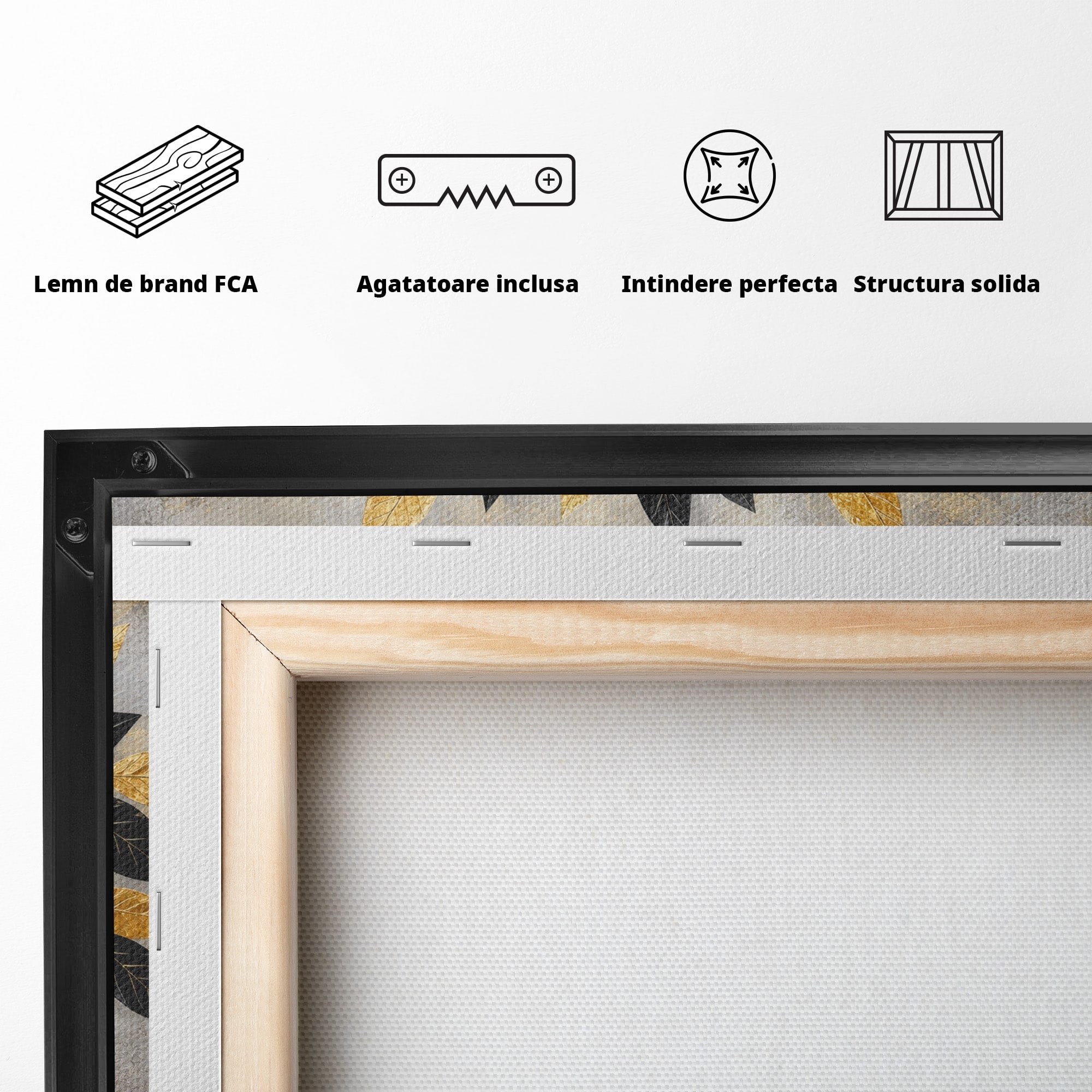 Tablou Canvas Premium LuxCanva® A1894, Copacul De Aur, Copac, Abstract, Eleganta, Natură, Living, Birou, Culori Vibrante