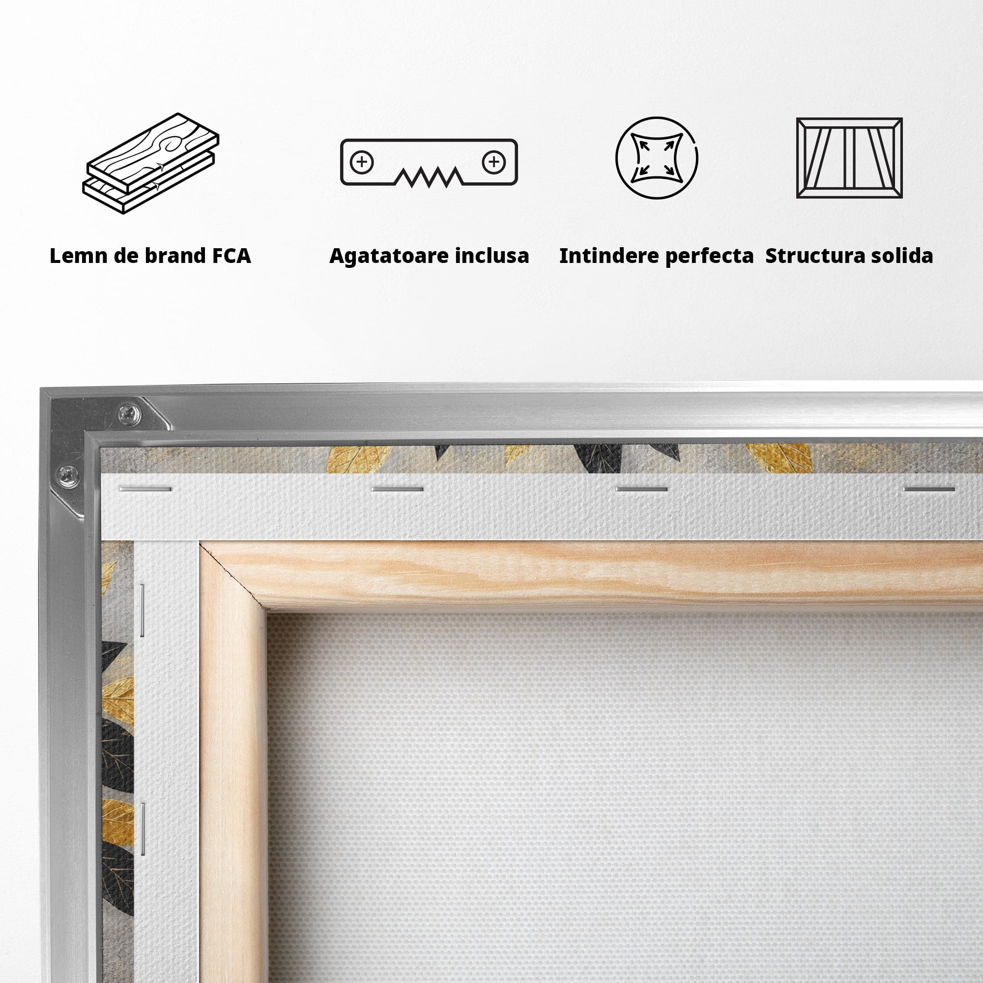 Tablou Canvas Premium LuxCanva® A1894, Copacul De Aur, Copac, Abstract, Eleganta, Natură, Living, Birou, Culori Vibrante