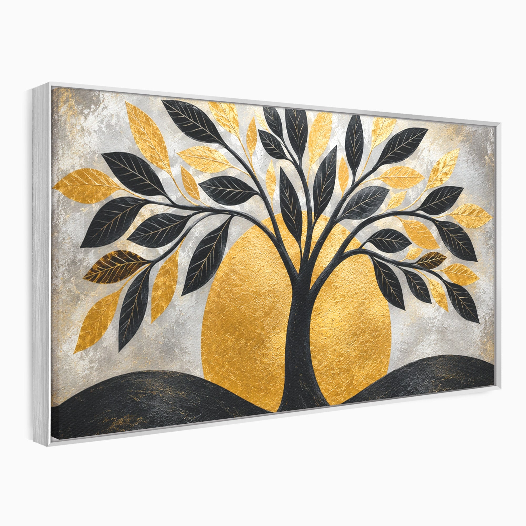 Tablou Canvas Premium LuxCanva® A1894, Copacul De Aur, Copac, Abstract, Eleganta, Natură, Living, Birou, Culori Vibrante