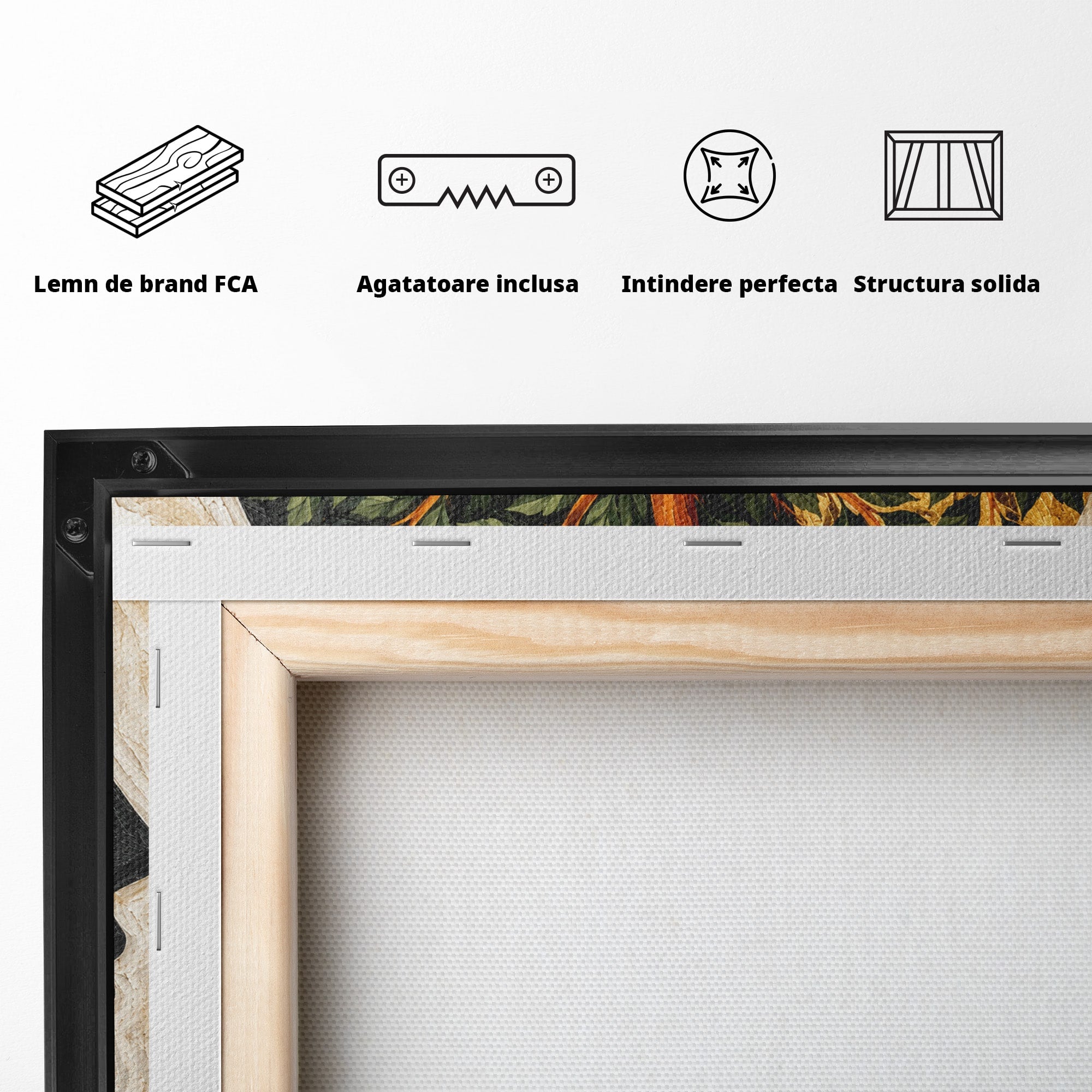 Tablou Canvas Premium LuxCanva® A1895, Arborele Vietii, Arbore, Silhouette, Dualitate, Simbolism, Living, Culori Vibrante