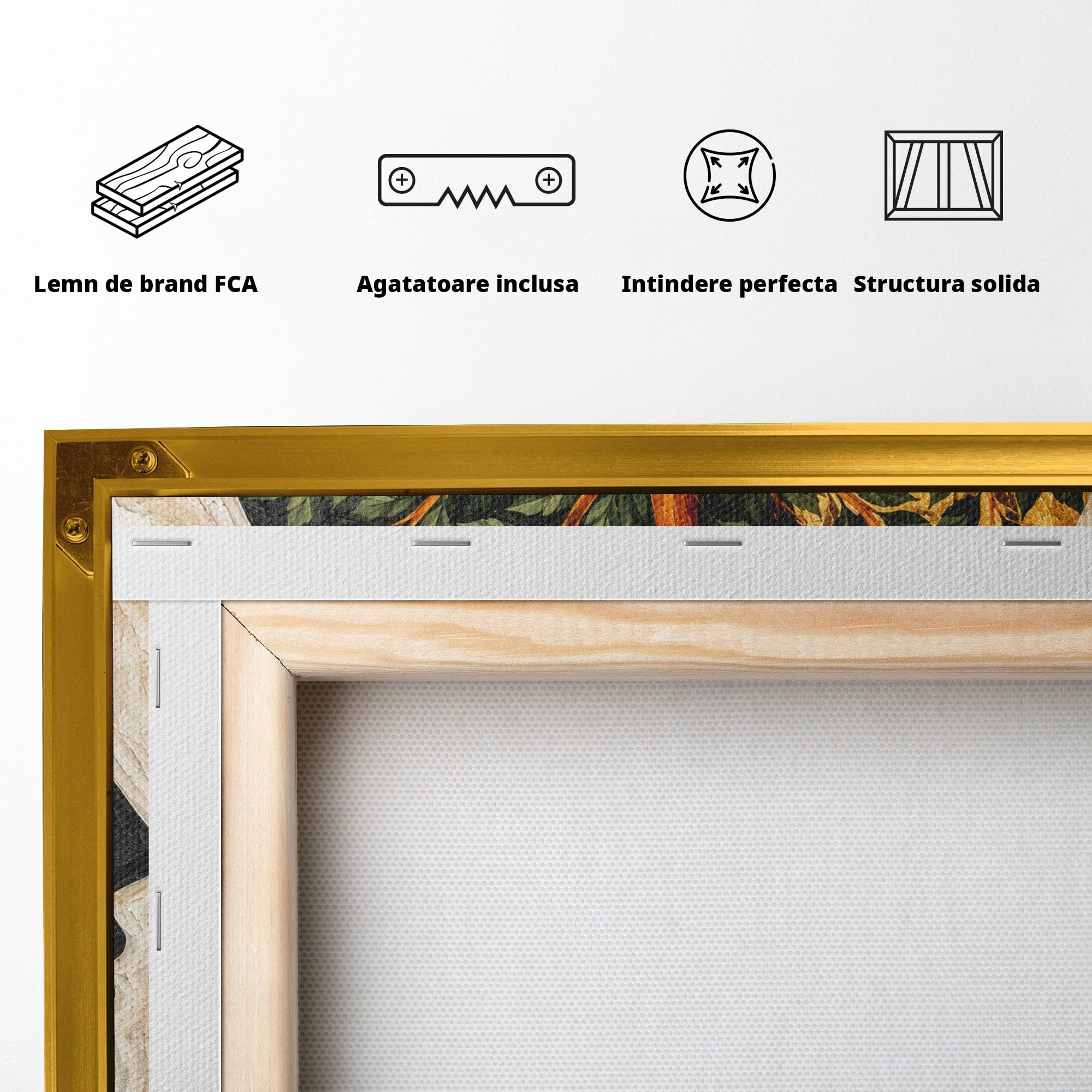 Tablou Canvas Premium LuxCanva® A1895, Arborele Vietii, Arbore, Silhouette, Dualitate, Simbolism, Living, Culori Vibrante