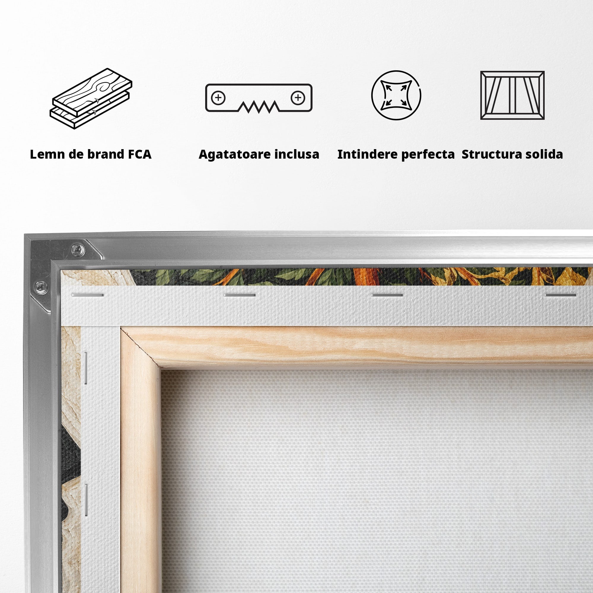 Tablou Canvas Premium LuxCanva® A1895, Arborele Vietii, Arbore, Silhouette, Dualitate, Simbolism, Living, Culori Vibrante