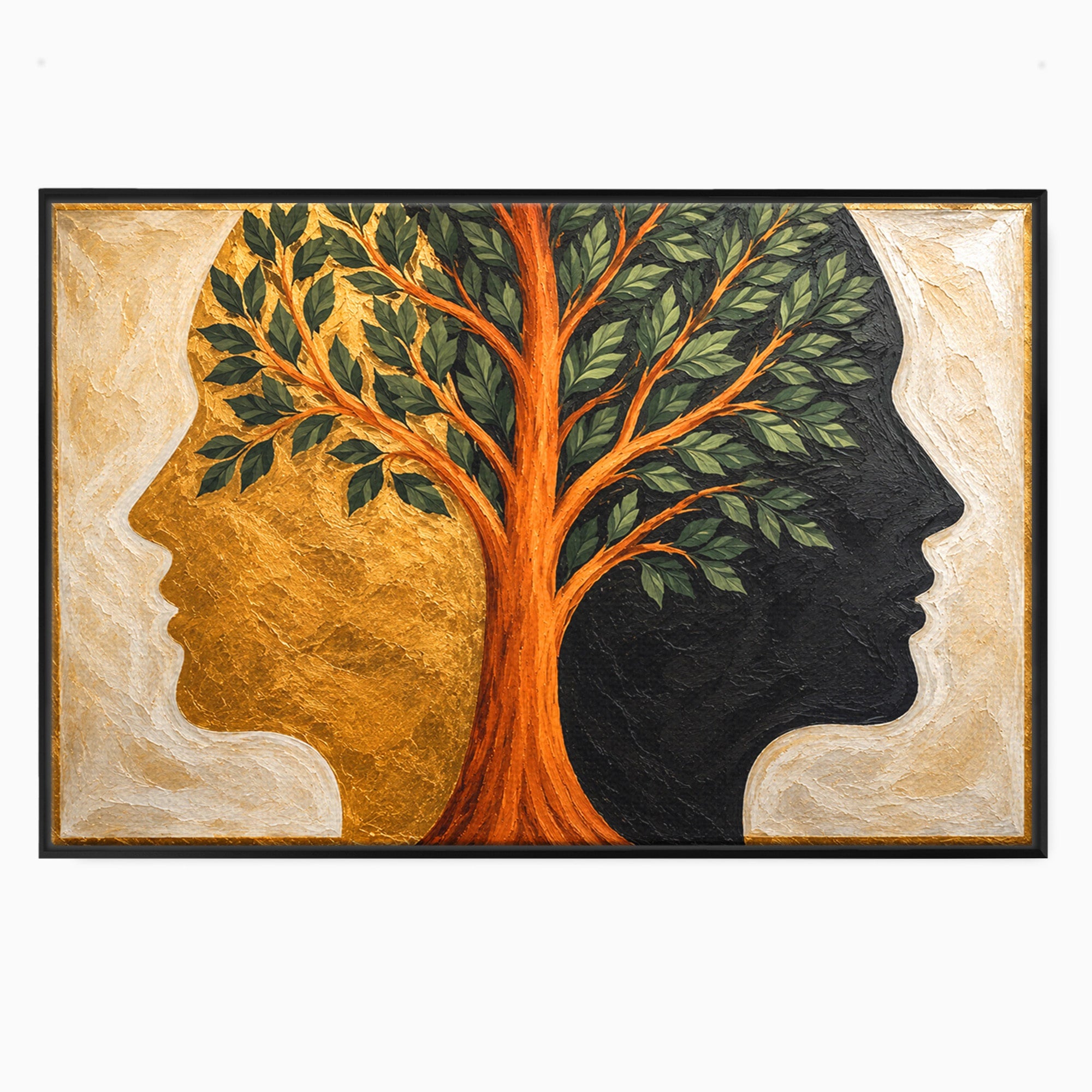 Tablou Canvas Premium LuxCanva® A1895, Arborele Vietii, Arbore, Silhouette, Dualitate, Simbolism, Living, Culori Vibrante